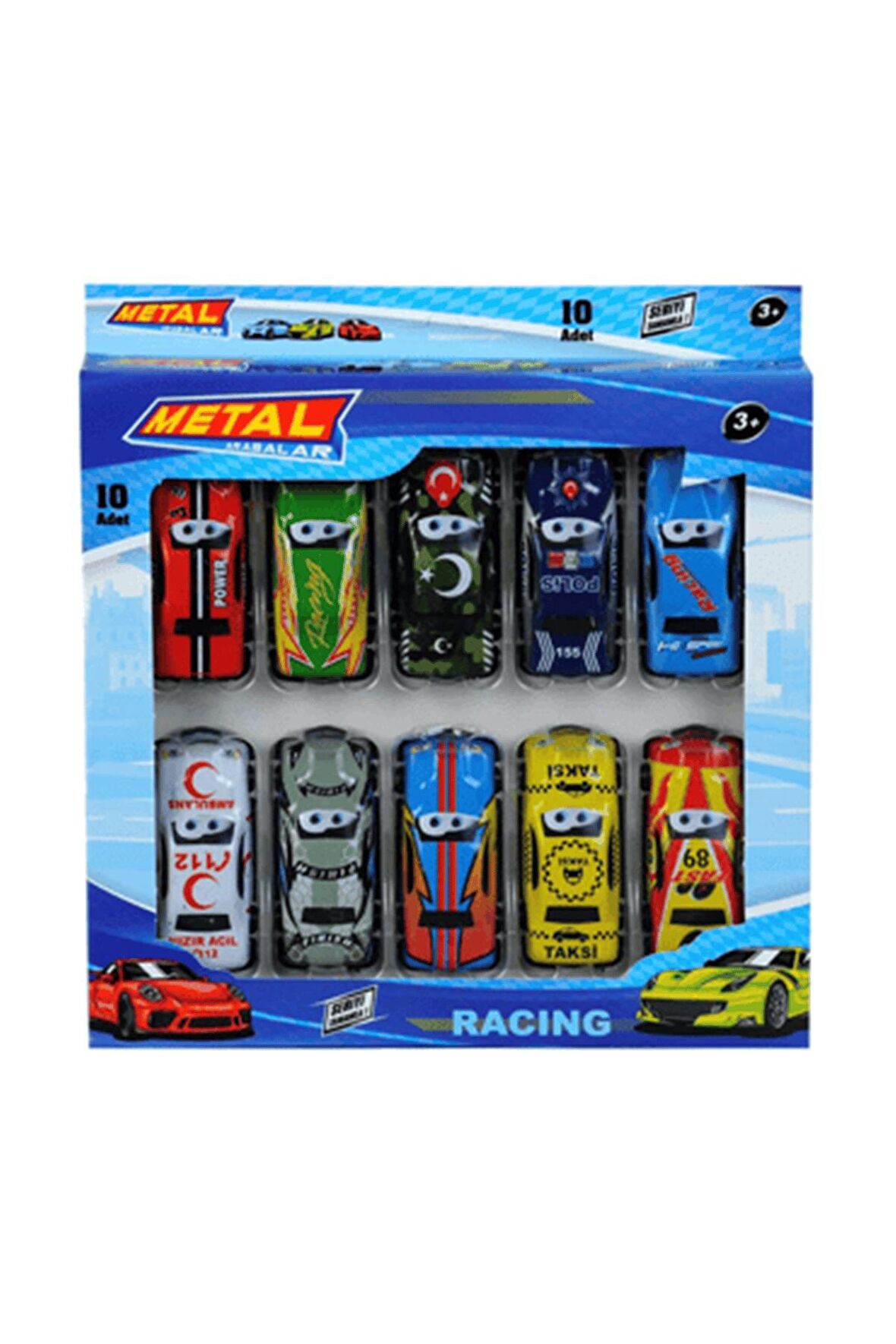 Beren 10lu Metal Araba Set 8114 