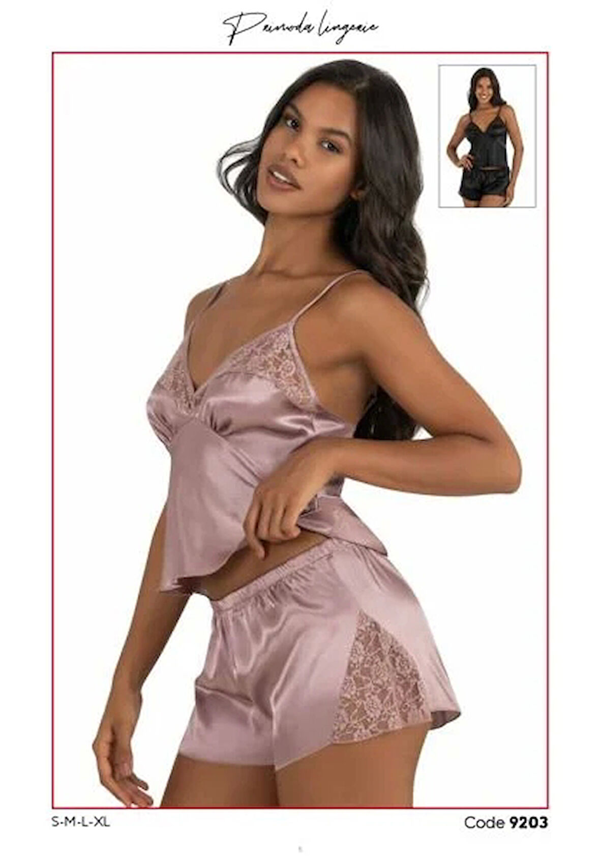 PRİMODA SATEN ŞORT TAKIM 9203