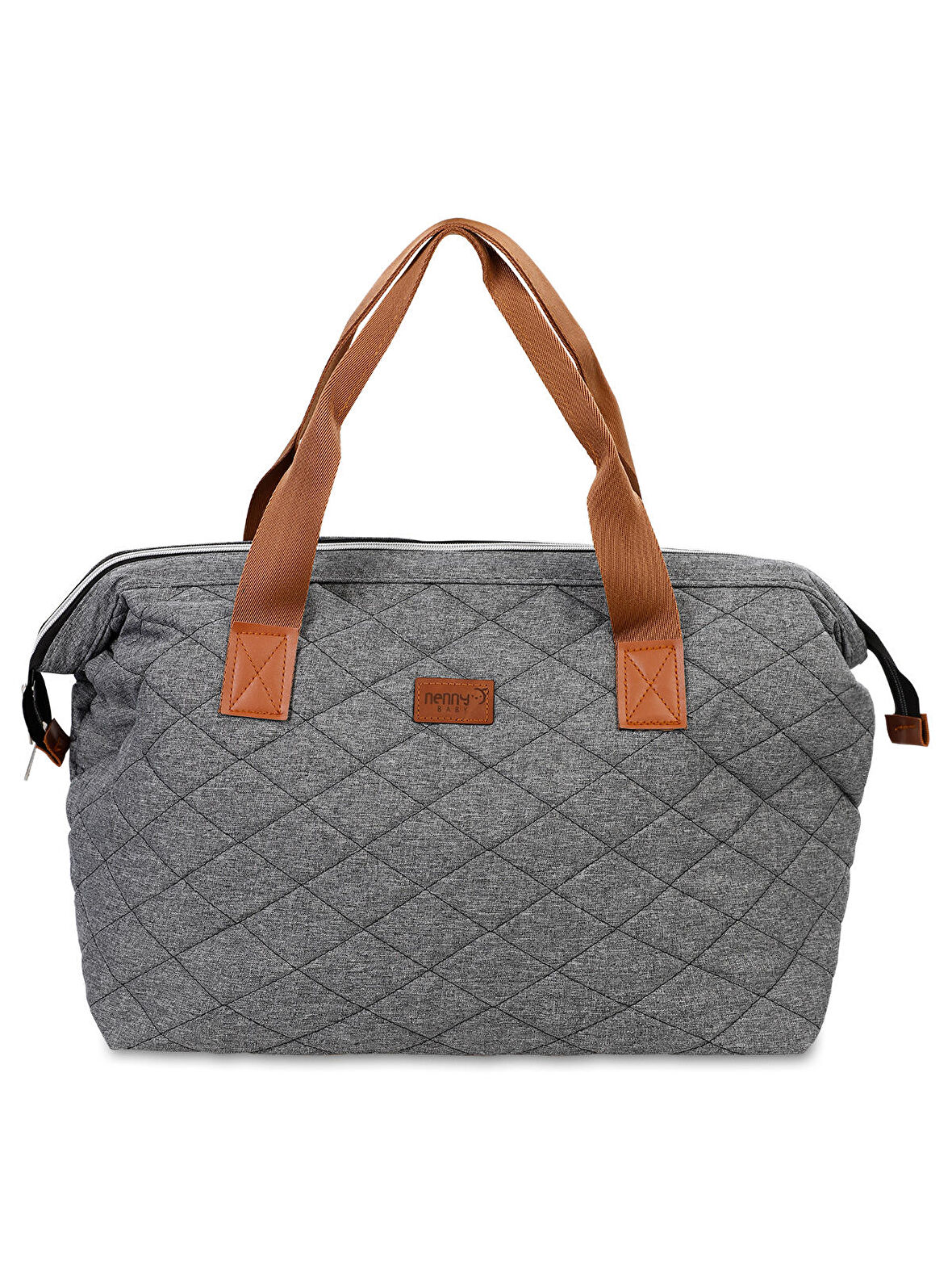 Nenny Baby Kapitoneli Mommy Bag Anne Bebek Bakım Çantası Gri