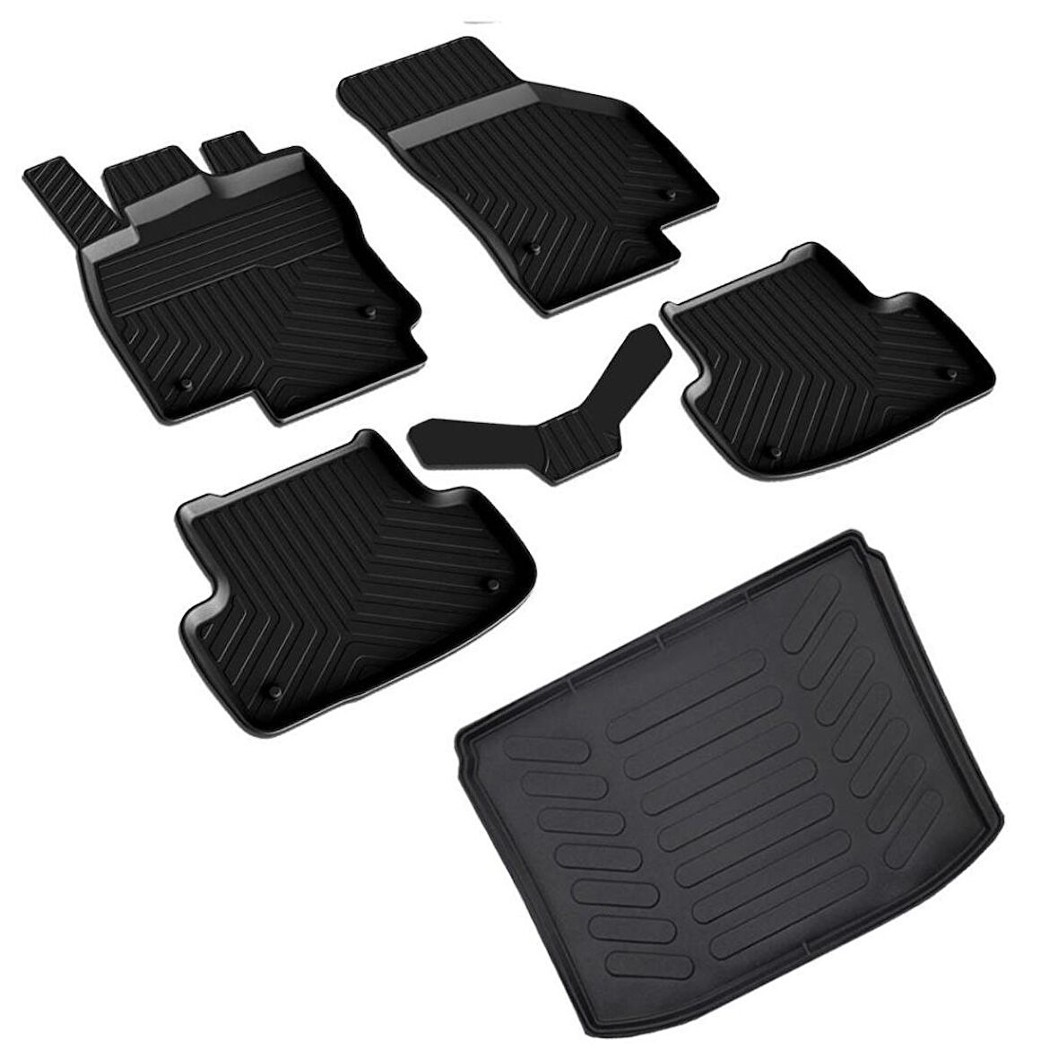 Volkswagen Polo 6 Ferrous 4D Paspas ve Üst 3D Bagaj Havuzu 2018 2021