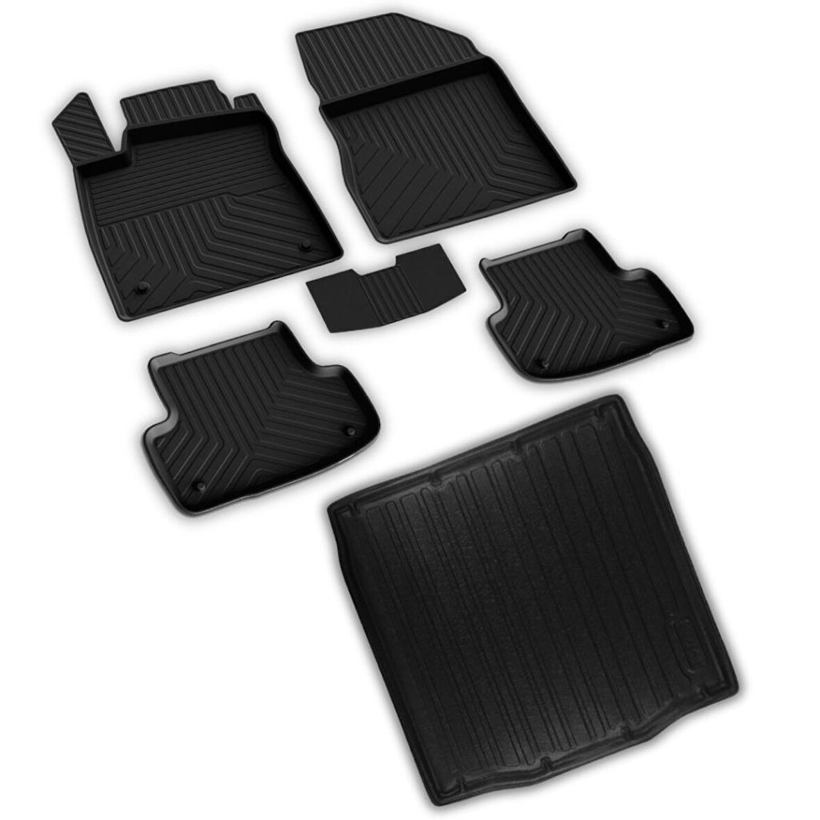 Citroen C4-X Ferrous 4D Paspas ve Kalın Stepneli (Dizel) Model İçin 3D Bagaj Havuzu 2022 ve Üstü