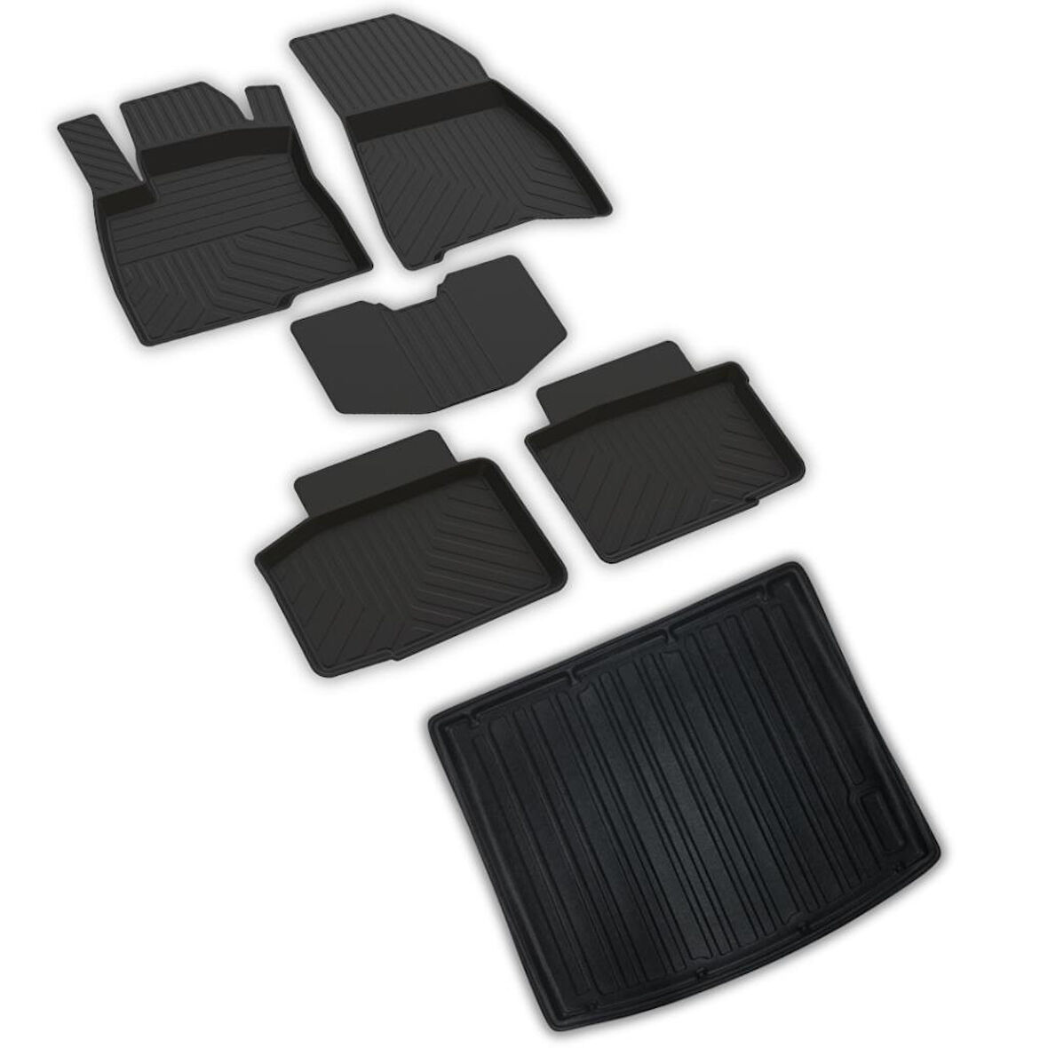 Renault Duster 4x4 Ferrous 4D Havuzlu Kauçuk Paspas ve 3D Bagaj Havuzu 2024 ve Üstü