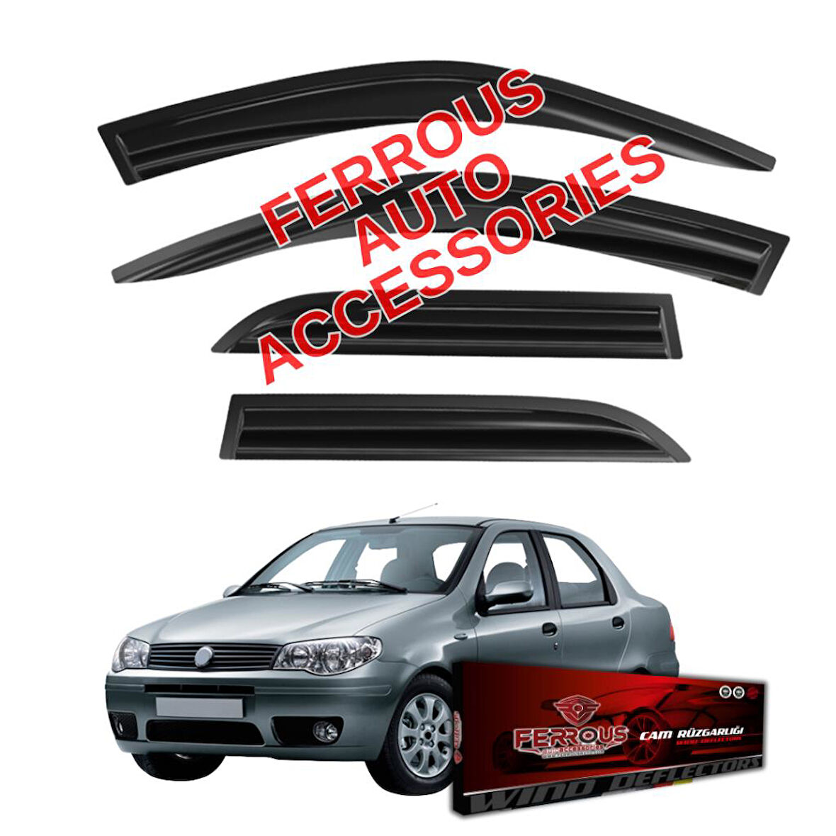 Fiat Albea Ferrous Cam Rüzgarlığı 4lü Set 2002 2015