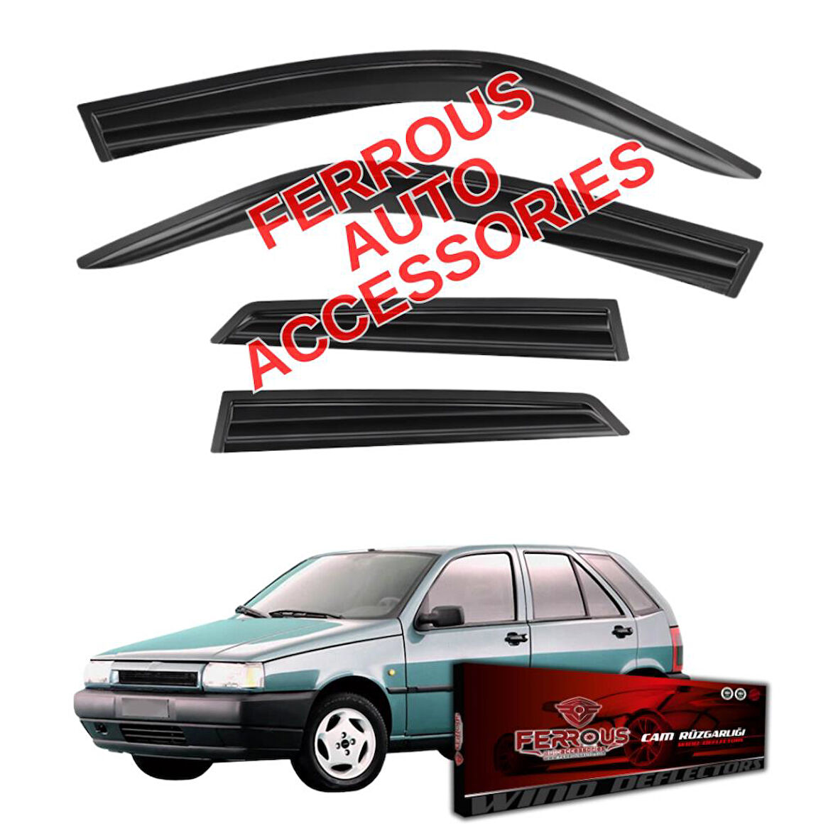 Fiat Tipo Ferrous Cam Rüzgarlığı 4lü Set Tüm Yıllar