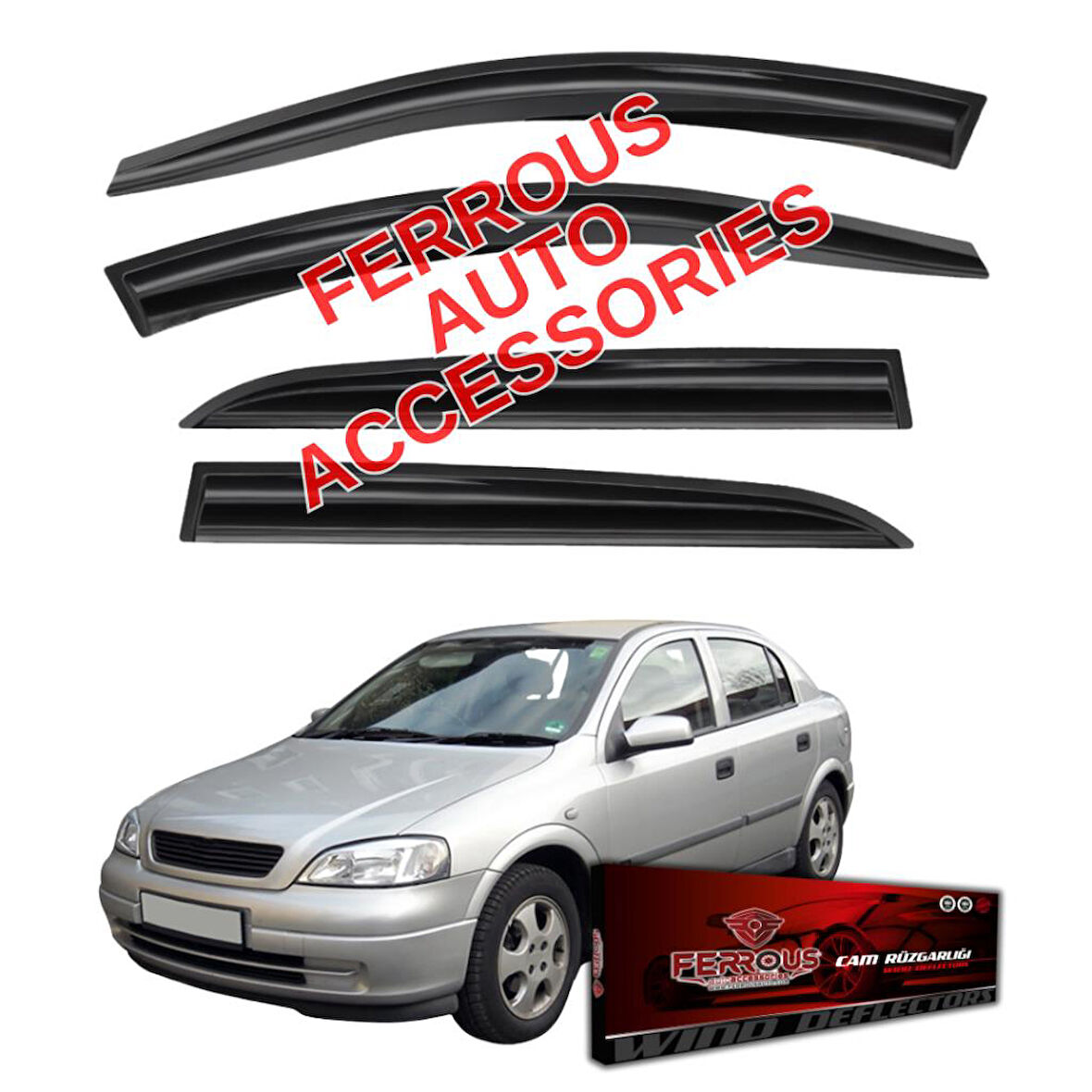 Opel Astra G Sedan/HB Ferrous Cam Rüzgarlığı 4lü 1998 2008
