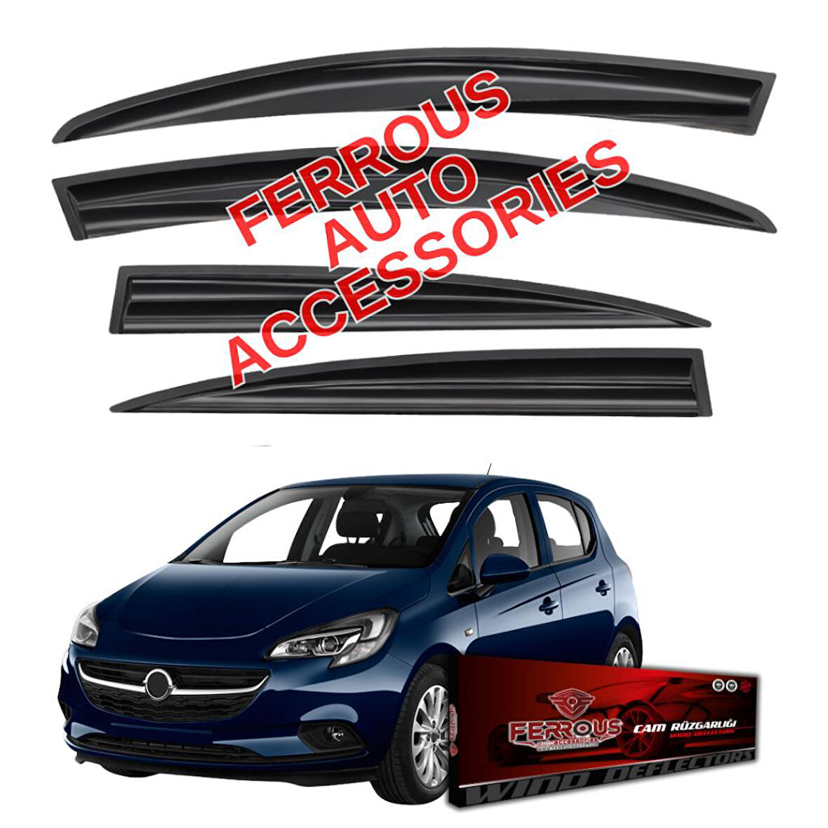 Opel Corsa E Ferrous Cam Rüzgarlığı 4lü 2014 2018