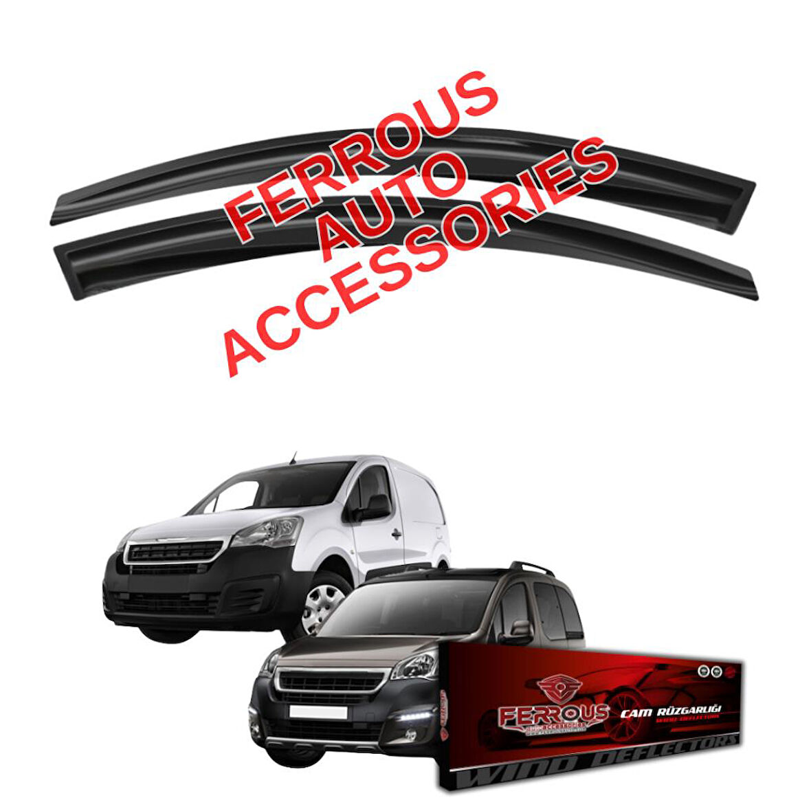 Peugeot Partner Tepee Ferrous Cam Rüzgarlığı 2li 2009 2018