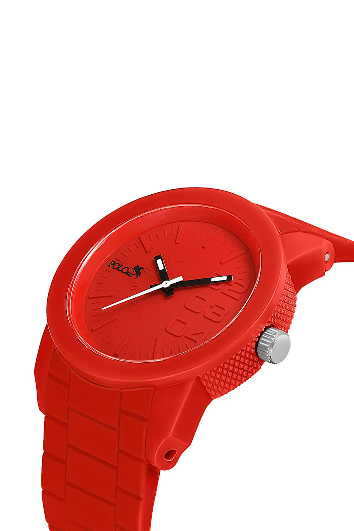 Silikon Kordon Spor Erkek Kol Saati Kırmızı Renk PL-0947E8x