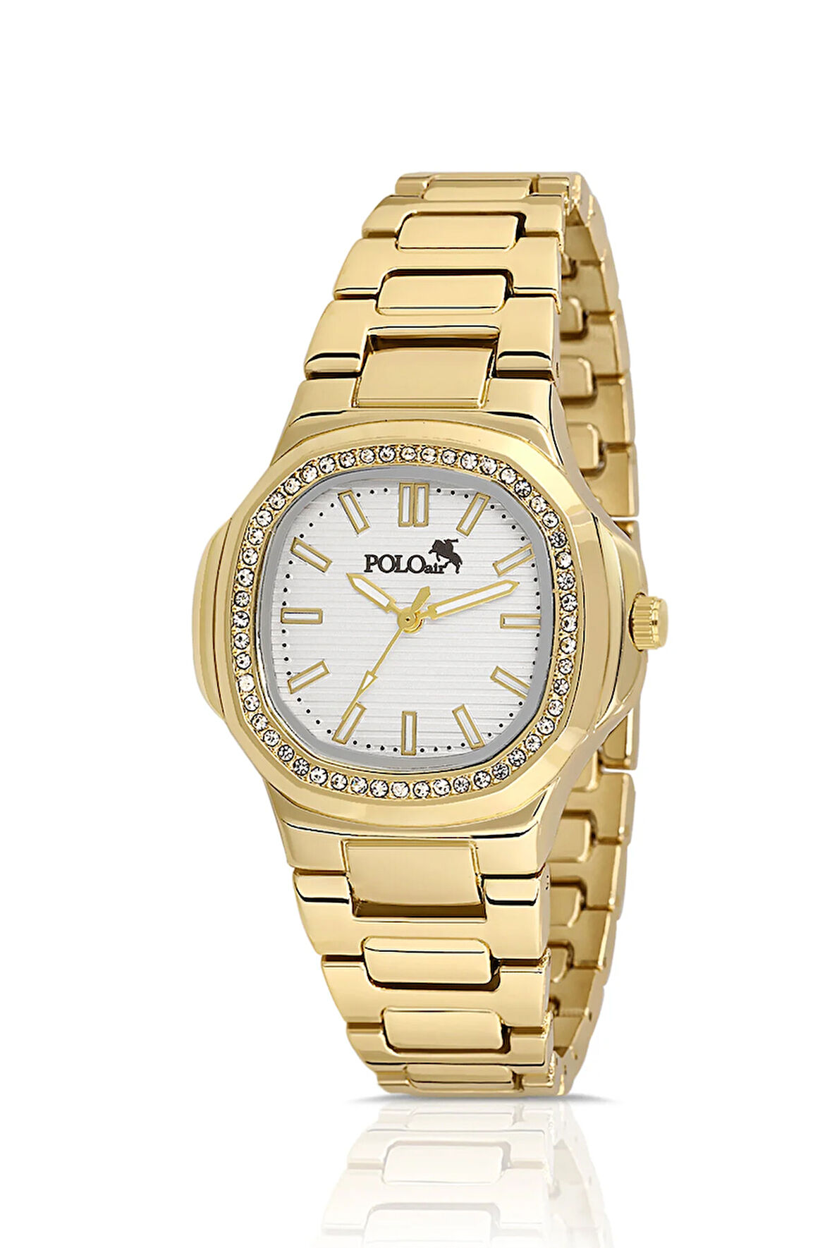 Tek Sıra Lüx Taşlı Kadın Kol Saati Gold PL-1507B1x