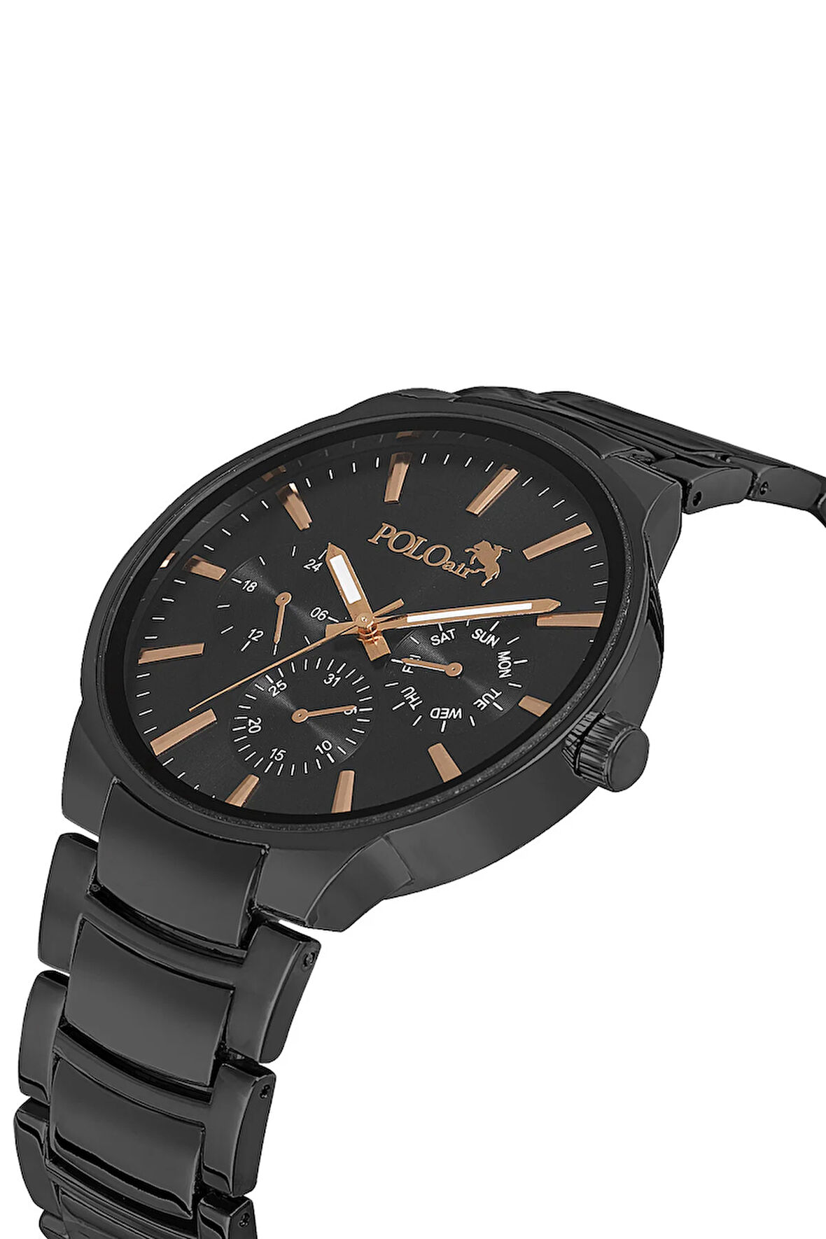 Metal Kordon Erkek Kol Saati Siyah Bakır Renk PL-0966E3x