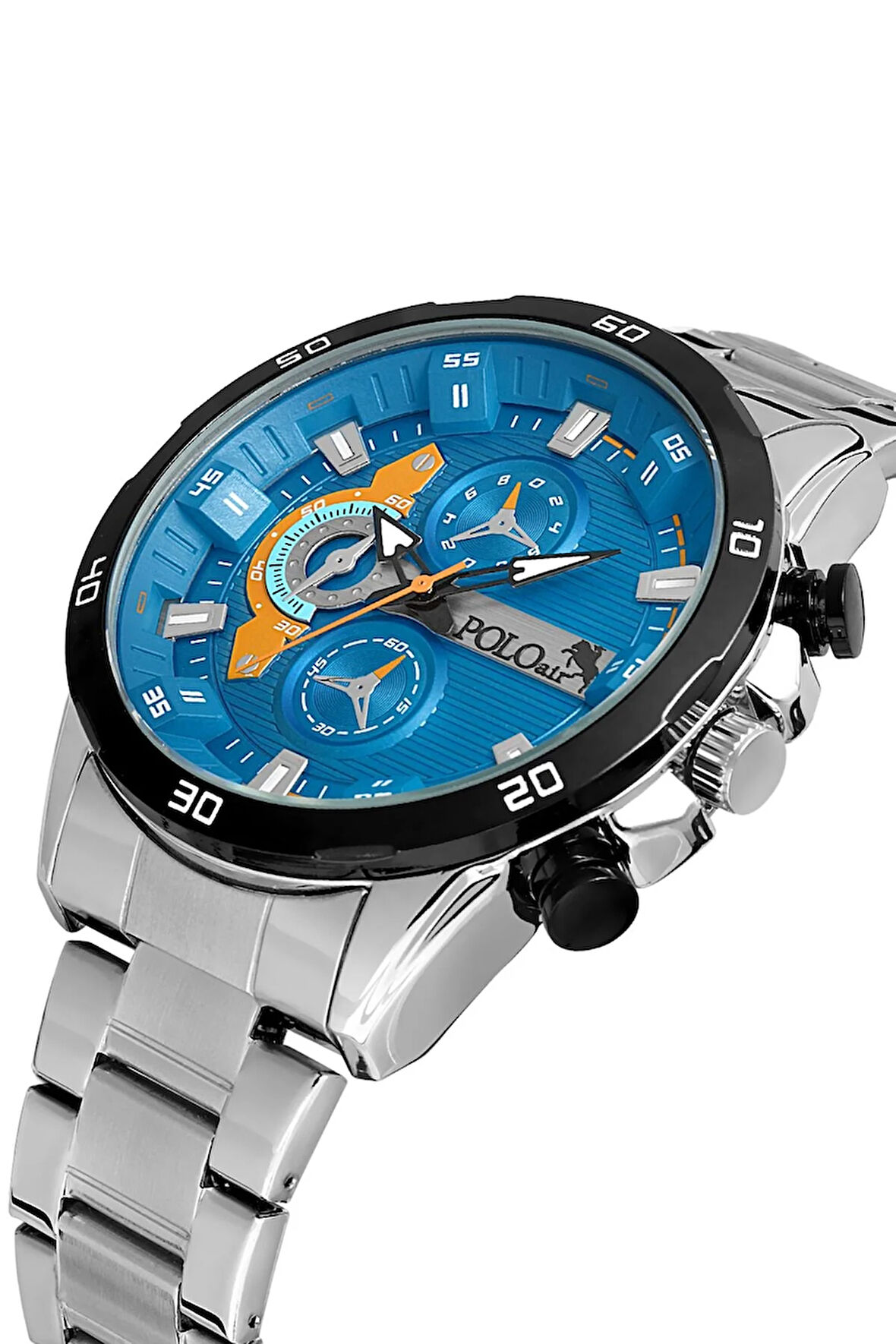 Spor Erkek Kol Saati Gümüş-Lacivert PL-0895E4x