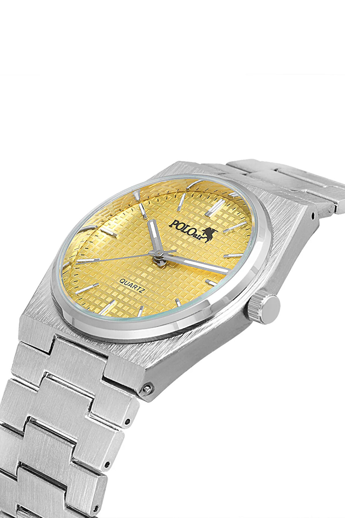 Şık Erkek Kol Saati Gümüş-Sarı PL-0861E4x