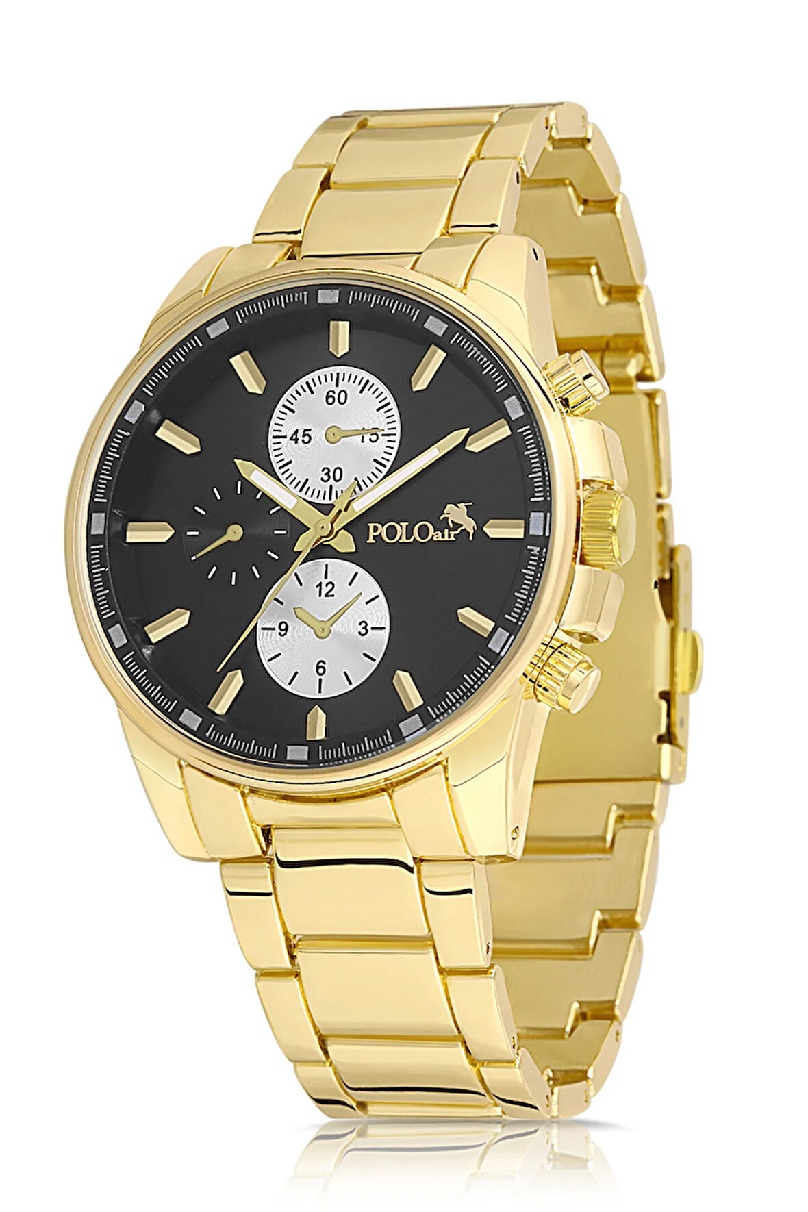 Metal Kordon Spor Erkek Kol Saati Altın Renk