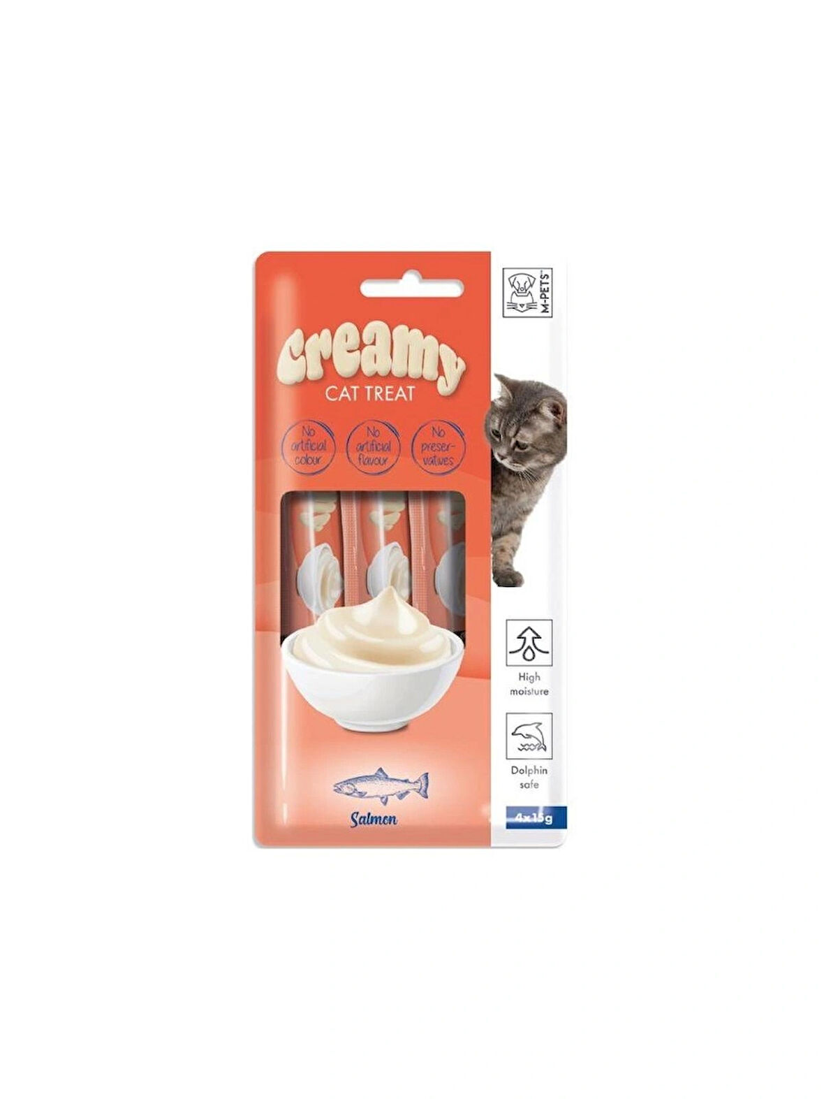 M-PETS CREAMY SOMON BALIKLI KEDİ ÖDÜLÜ 15 gr * 4 Adet