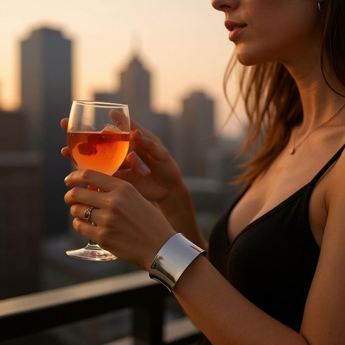 Geniş Form Parlak Metal Bileklik – Minimal ve Zarif Tasarım