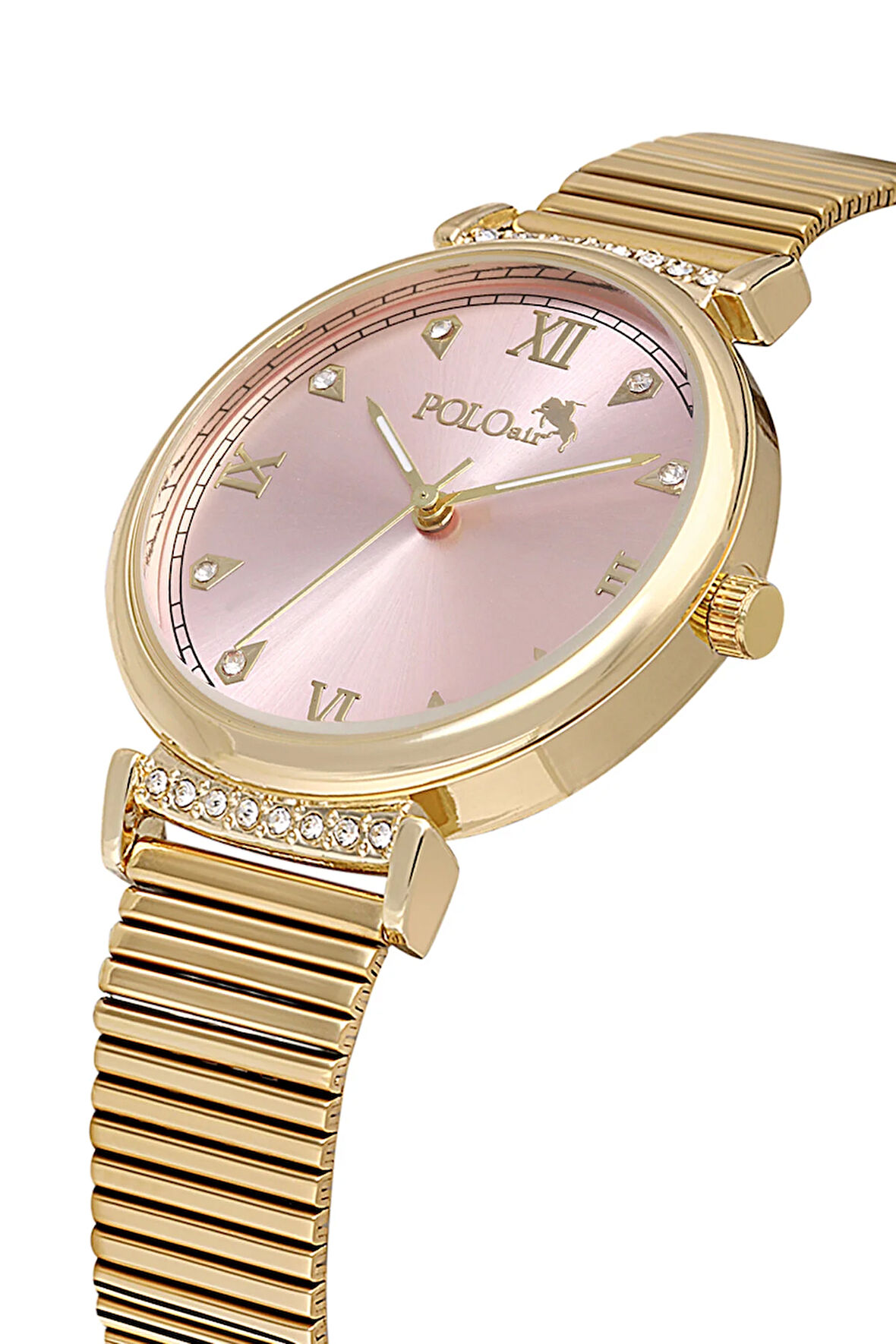 Klasik Kadın Kol Saati Gold Pembe Renk PL-1554B10x