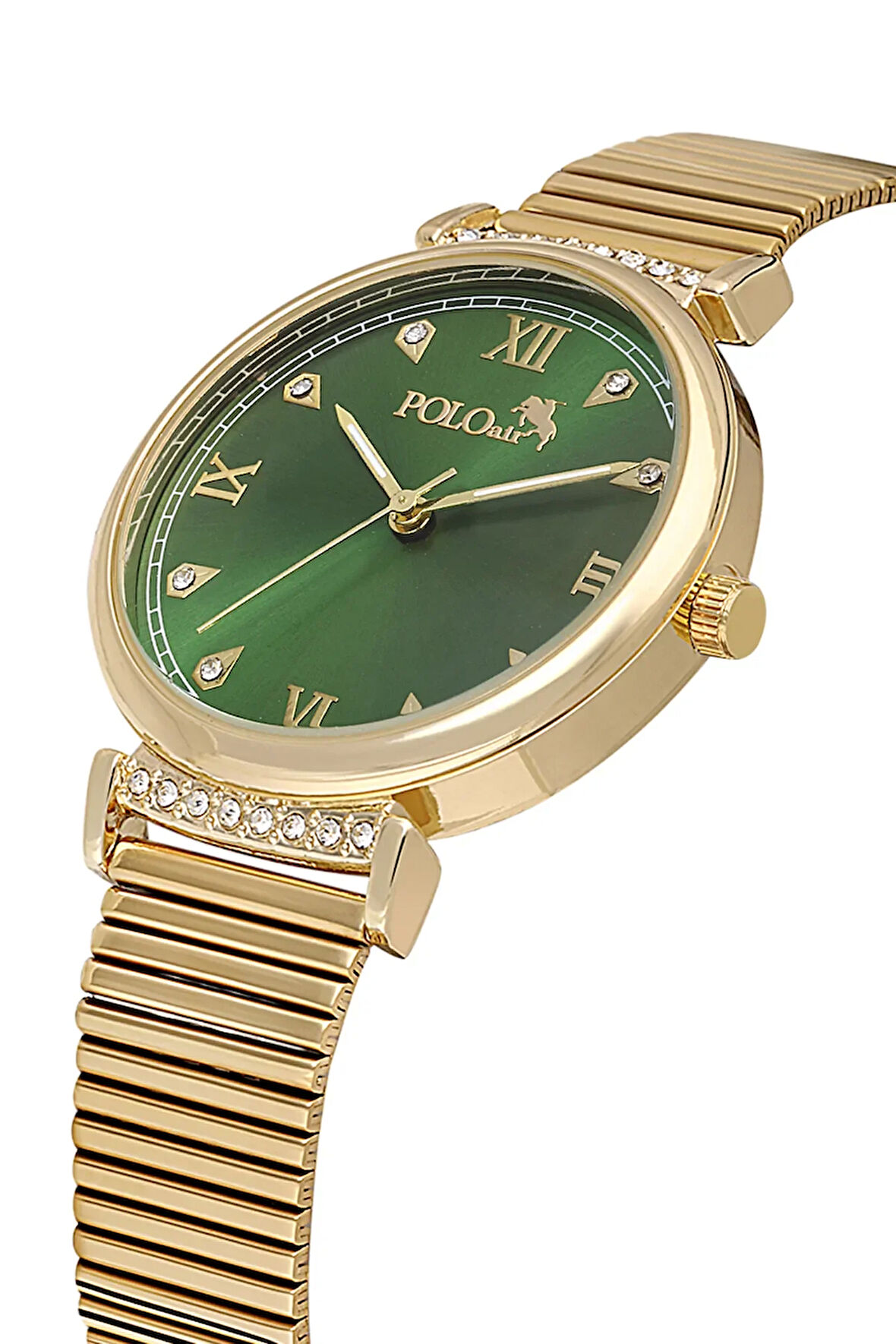 Klasik Kadın Kol Saati Gold Yeşil Renk PL-1554B9x