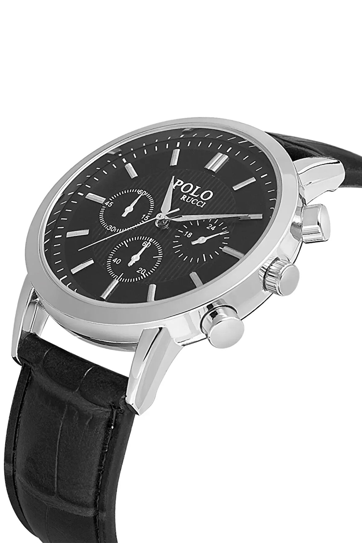 Klasik Deri Kordon Metal Kasa Erkek Kol Saati Siyah Renk PL-0980E1x