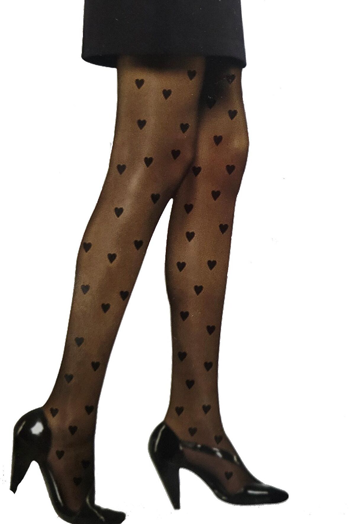 Bali Kadın Desenli Külotlu Çorap Kalp Ten 2