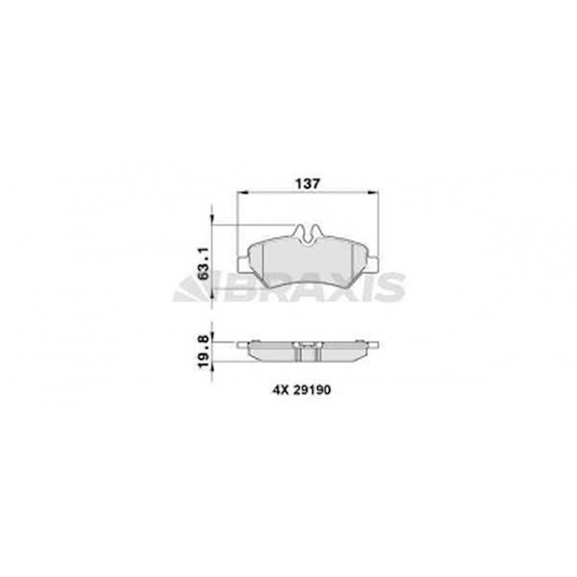 Vag Fren Balatası Arka Sprinter 906 06> Crafter 06>16 - Braxıs Aa0140