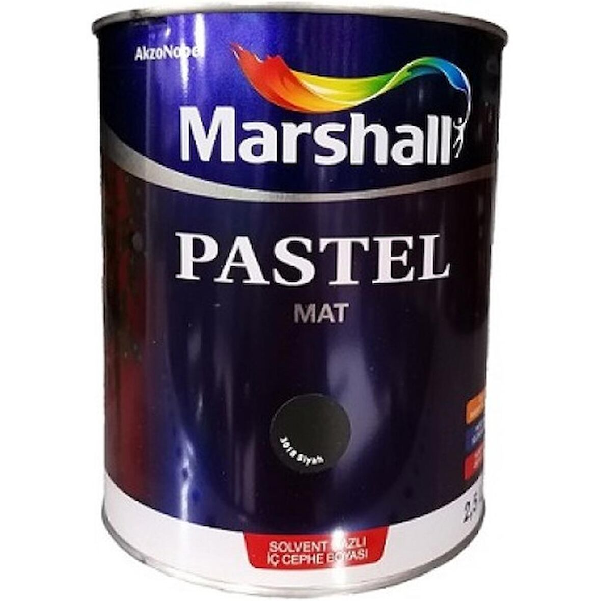 MARSHALL PASTEL MAT SENTETİK YAĞLI BOYA 2,5 LT SİYAH