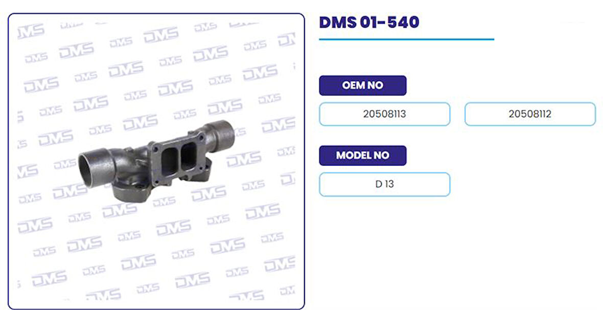 Volvo Truck Egzoz Manıfoldu Orta Volvo Truck D13 - Demosan 01-540
