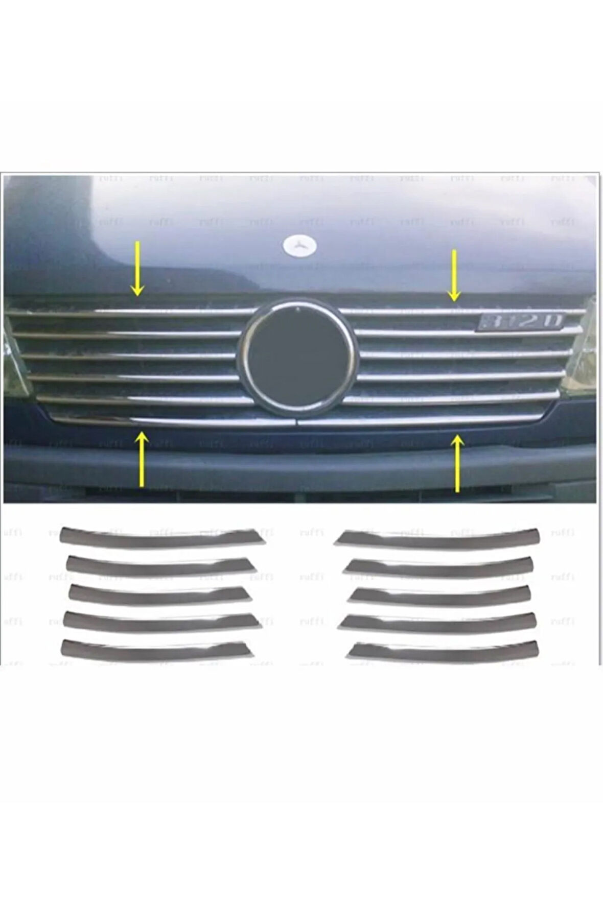 Mercedes Sprinter W901 Krom Ön Panjur 12 Prç. 1995-2000 P. Çelik