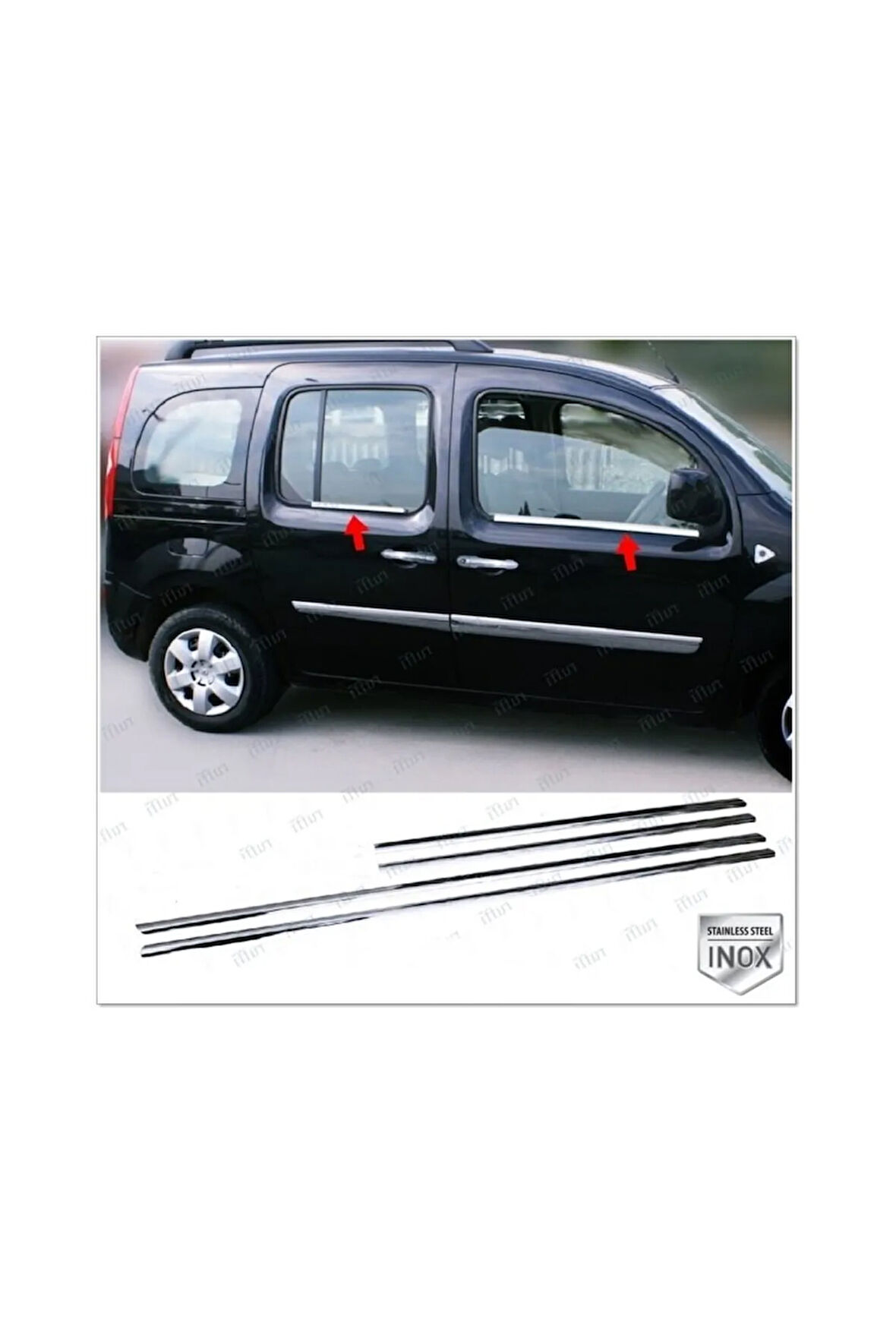 M. Benz Citan Krom Cam Çıtası 4 Parça 2013 Ve Üzeri Paslanmaz Çelik