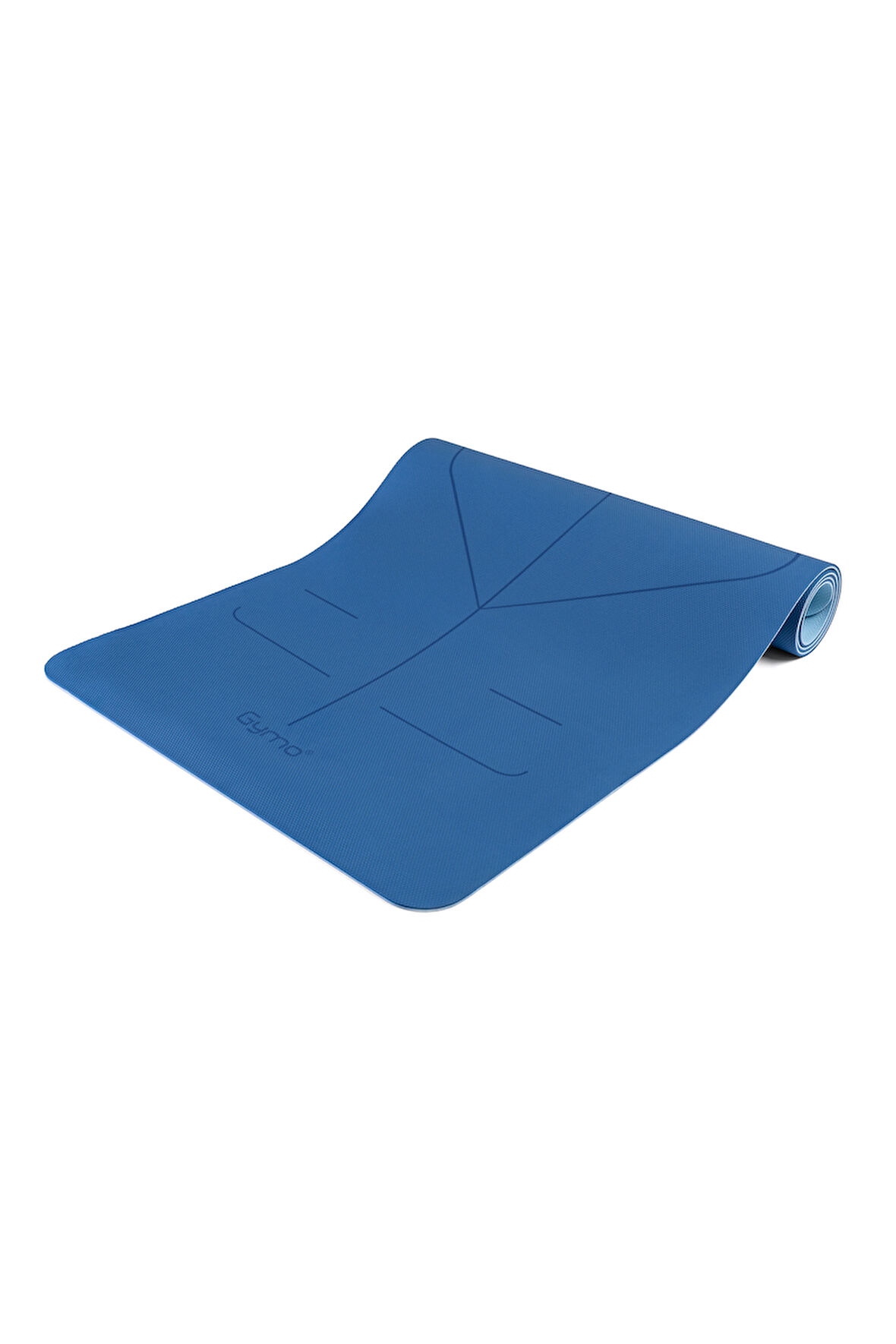 Gymo UltraGrip Hizalamalı 6mm TPE Yoga Matı Pilates Minderi Mavi
