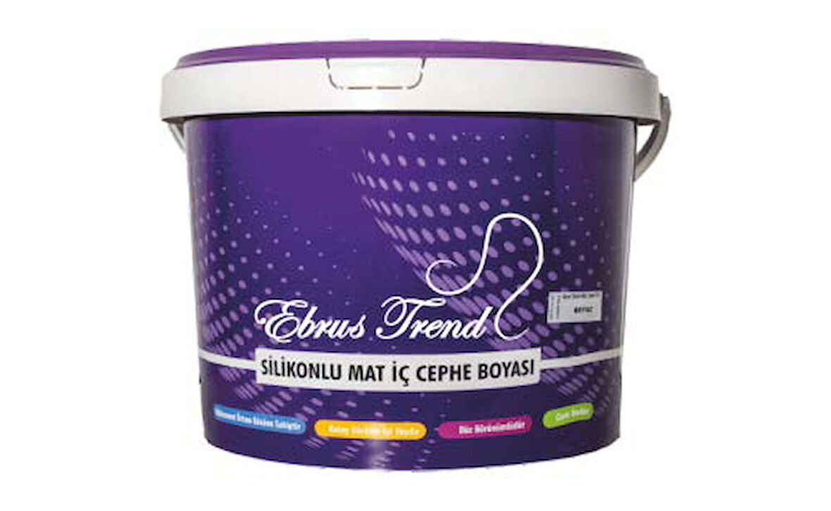 EBRUS TREND SOFT 4 kg-beyaz SOFT MAT SİLİKONLU İÇ CEPHE BOYASI 4 KG