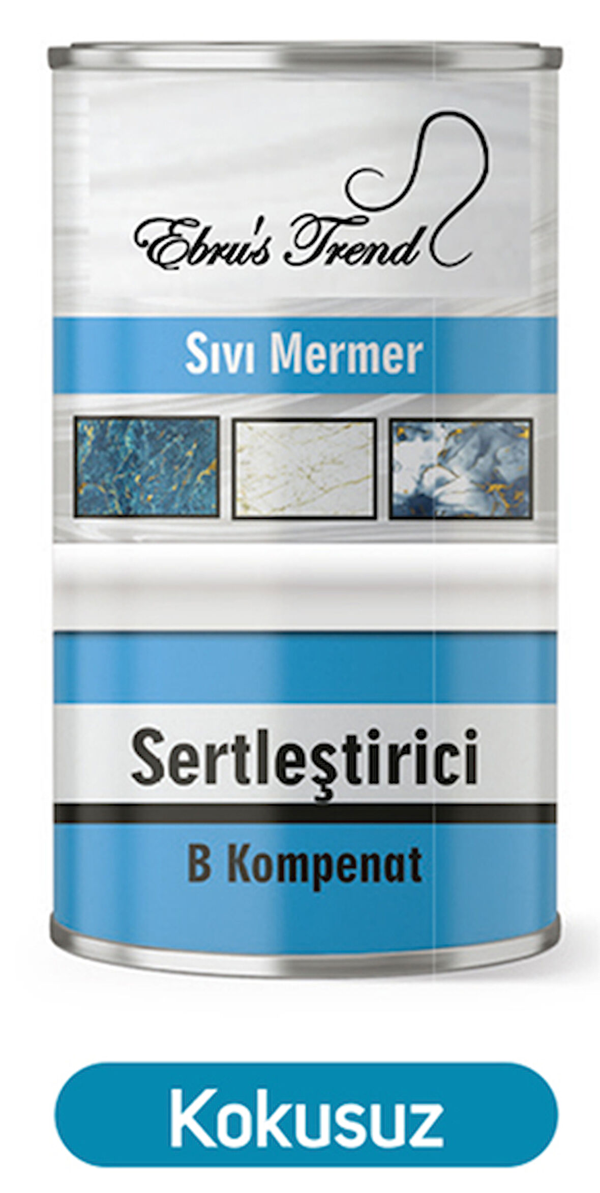 Solventsiz sıvı mermer desenli boya 1,25 kg
