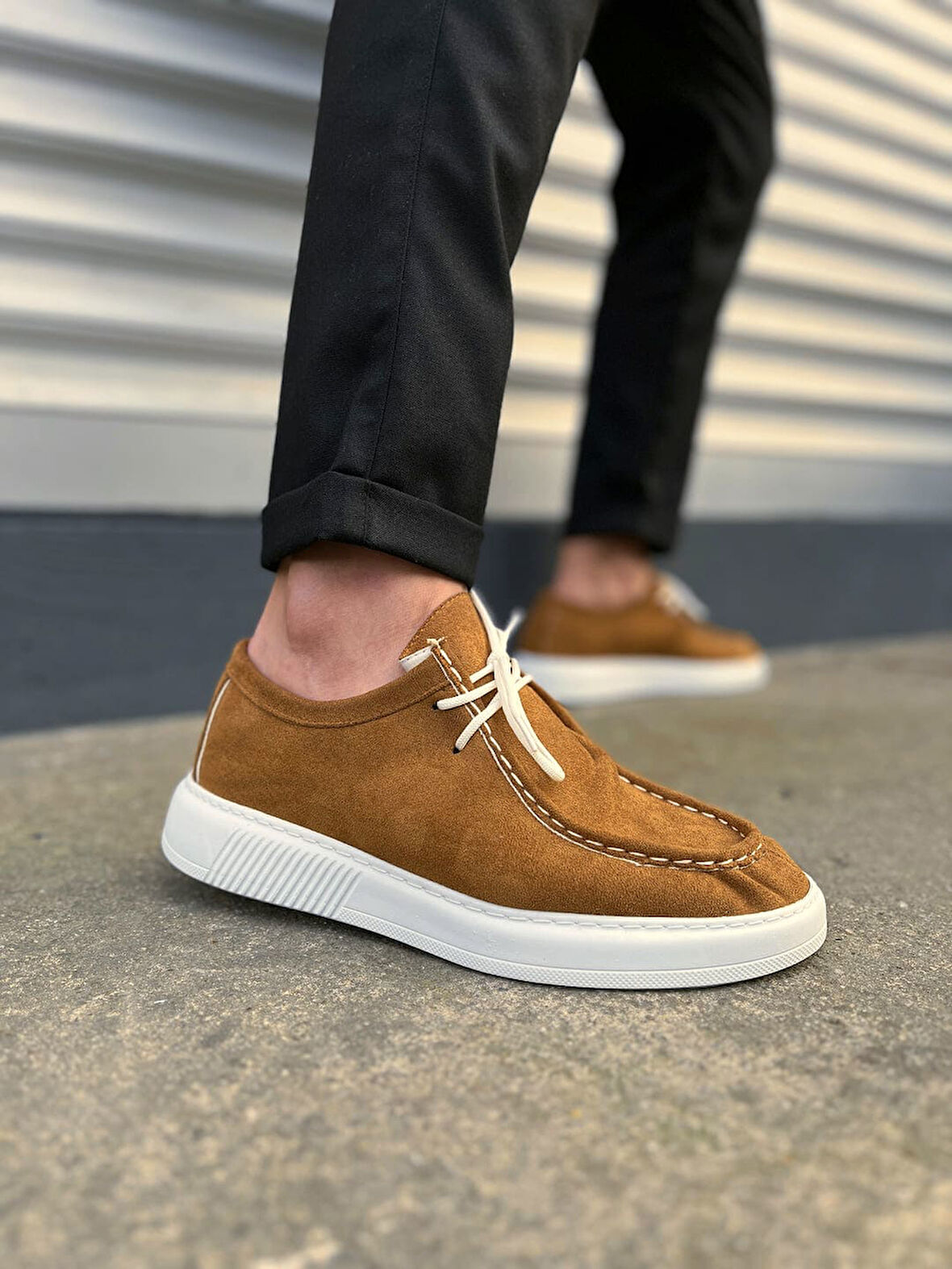 JET-170 Tornado Bağcıklı Süet Erkek Günlük Spor Klasik Ayakkabı SBT - Taba