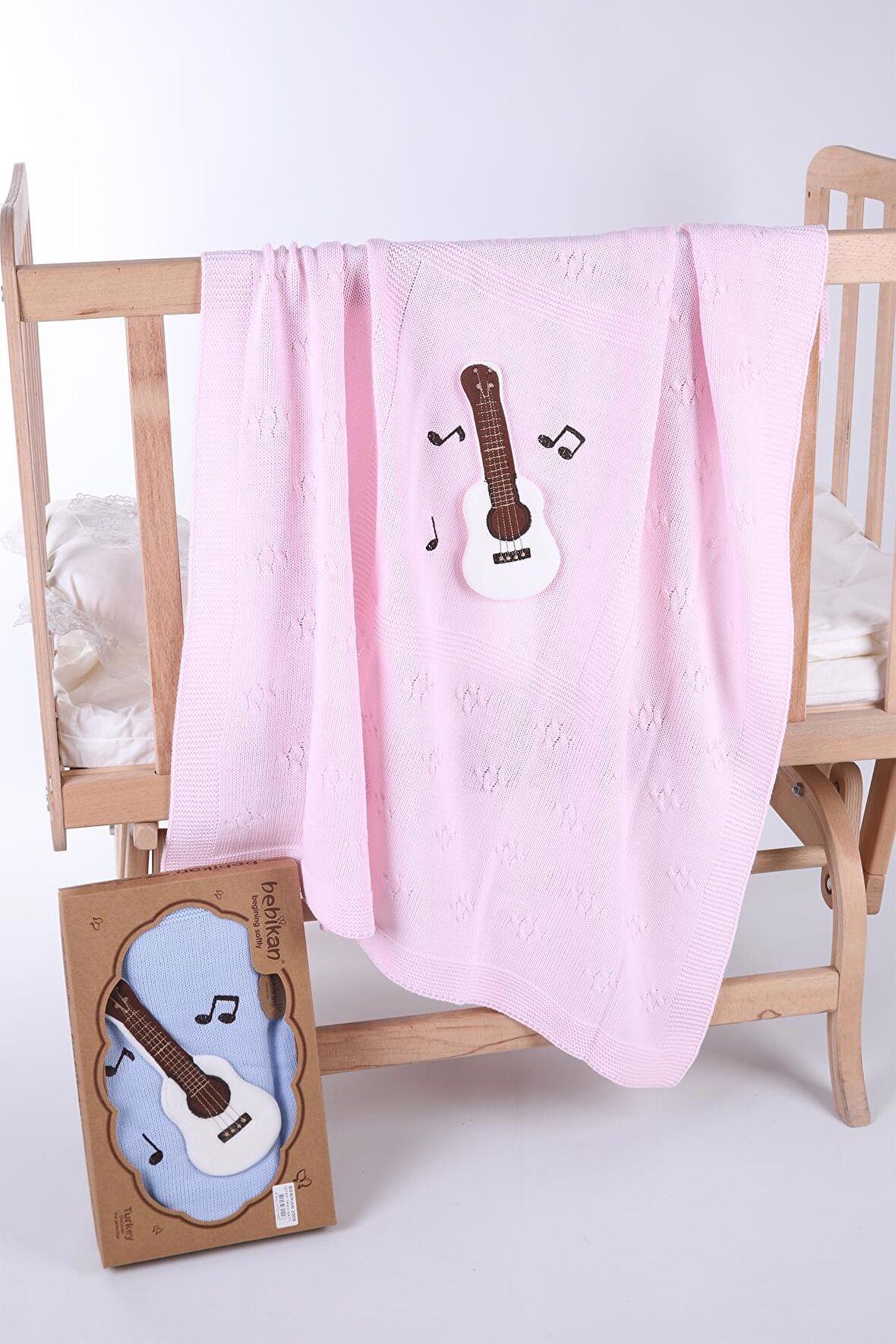 Babyhola 2009 Triko 75x80 cm Bebek Battaniyesi Pembe