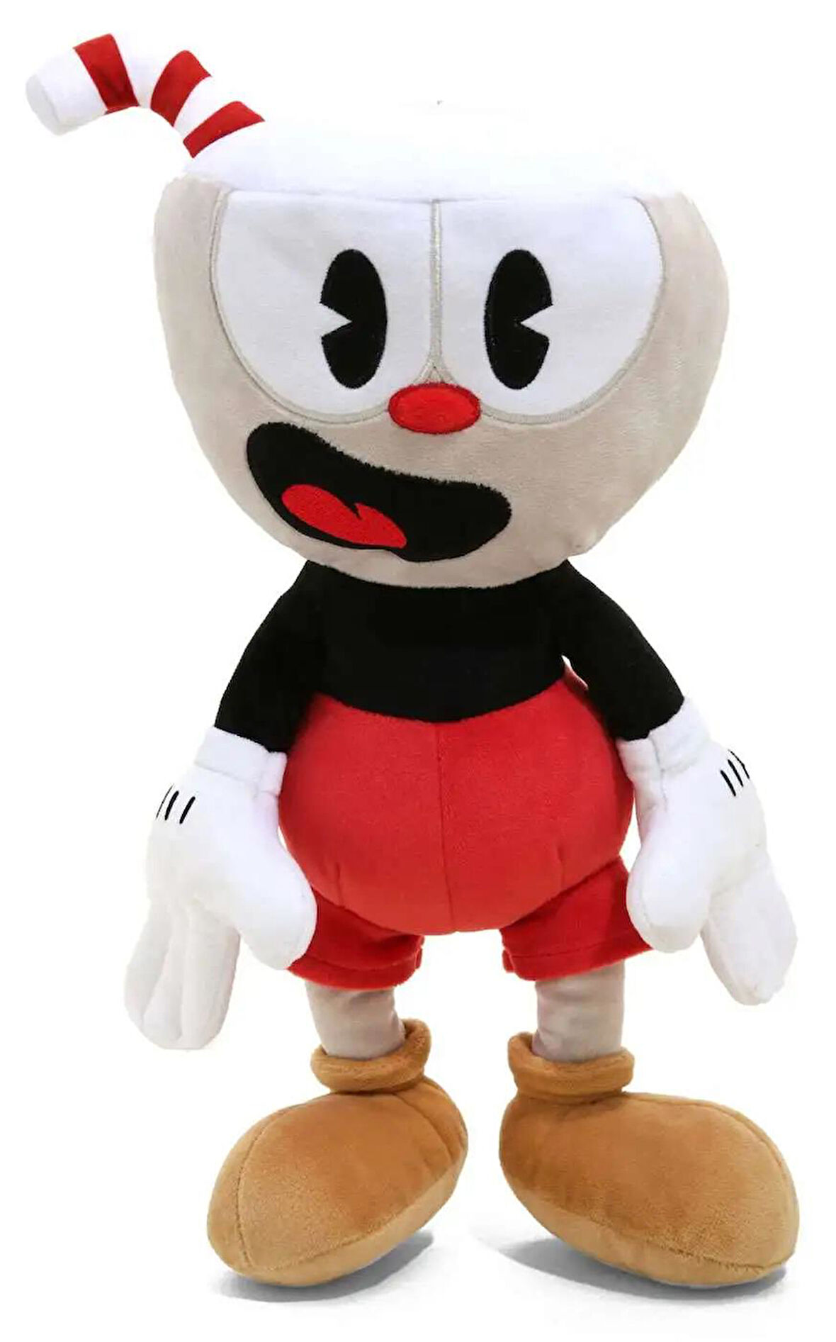 İthal Kumaş Fincan Kafalar Cuphead veya Mugman Figür Peluş Oyuncak Oyun & Uyku Arkadaşı 25 cm.