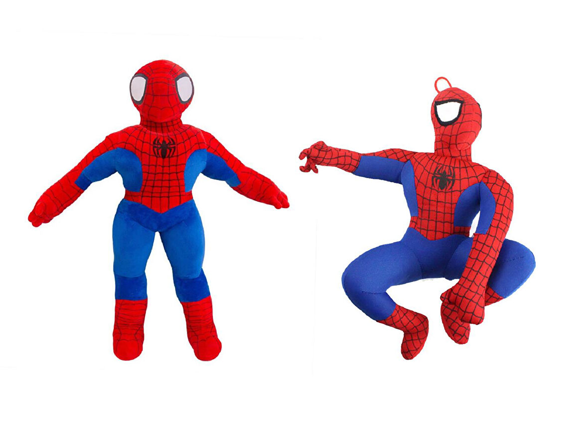 İthal Kumaş Örümcek Adam Spiderman 2’li Figür Peluş Oyuncak Uyku & Oyun Arkadaşı Büyük Boy 35 cm.