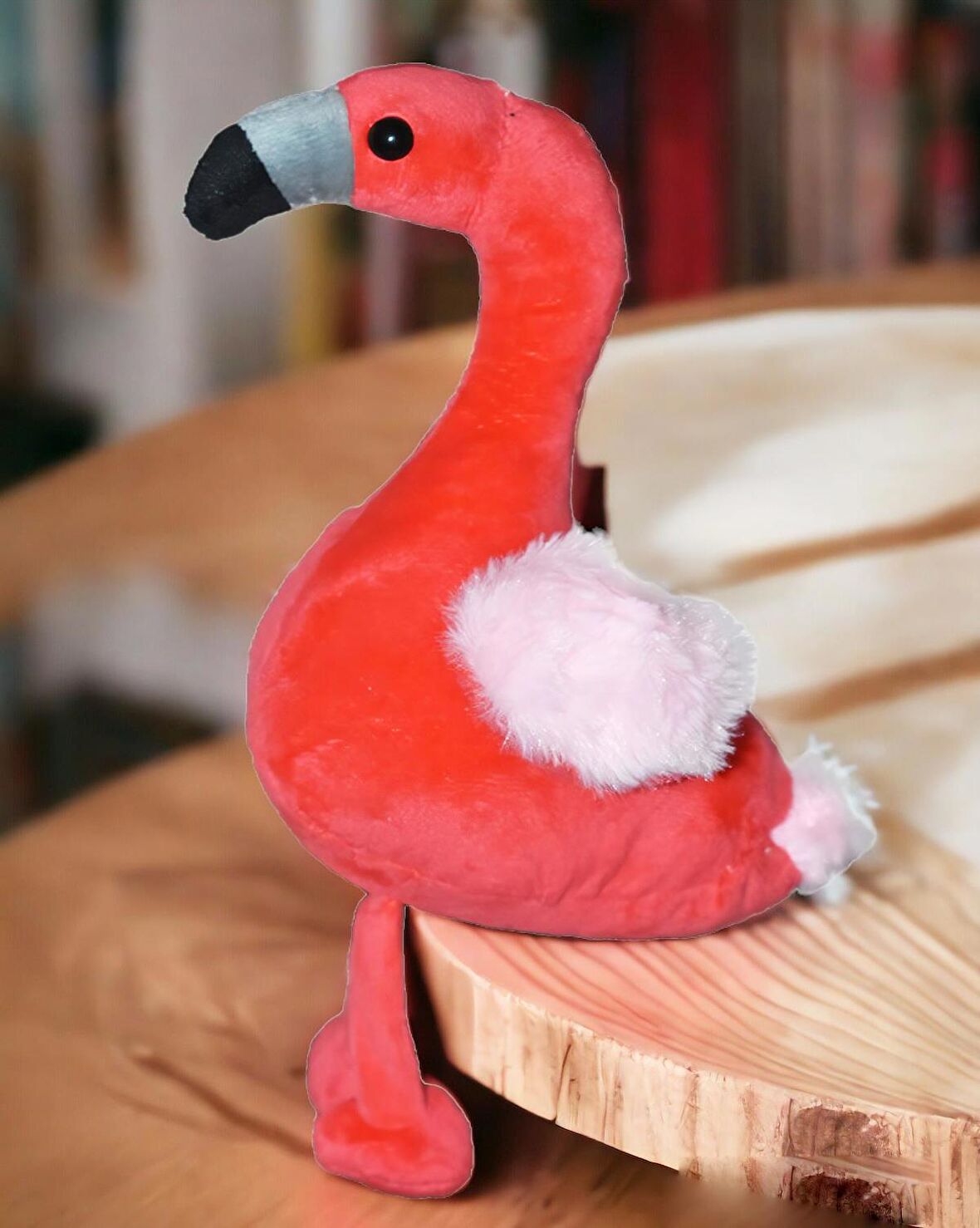 İthal Kumaş Yumuşak Dokulu Hawaii Flamingo Parti Süsleme Peluş Oyuncak Oyun & Uyku Arkadaşı 25 cm.