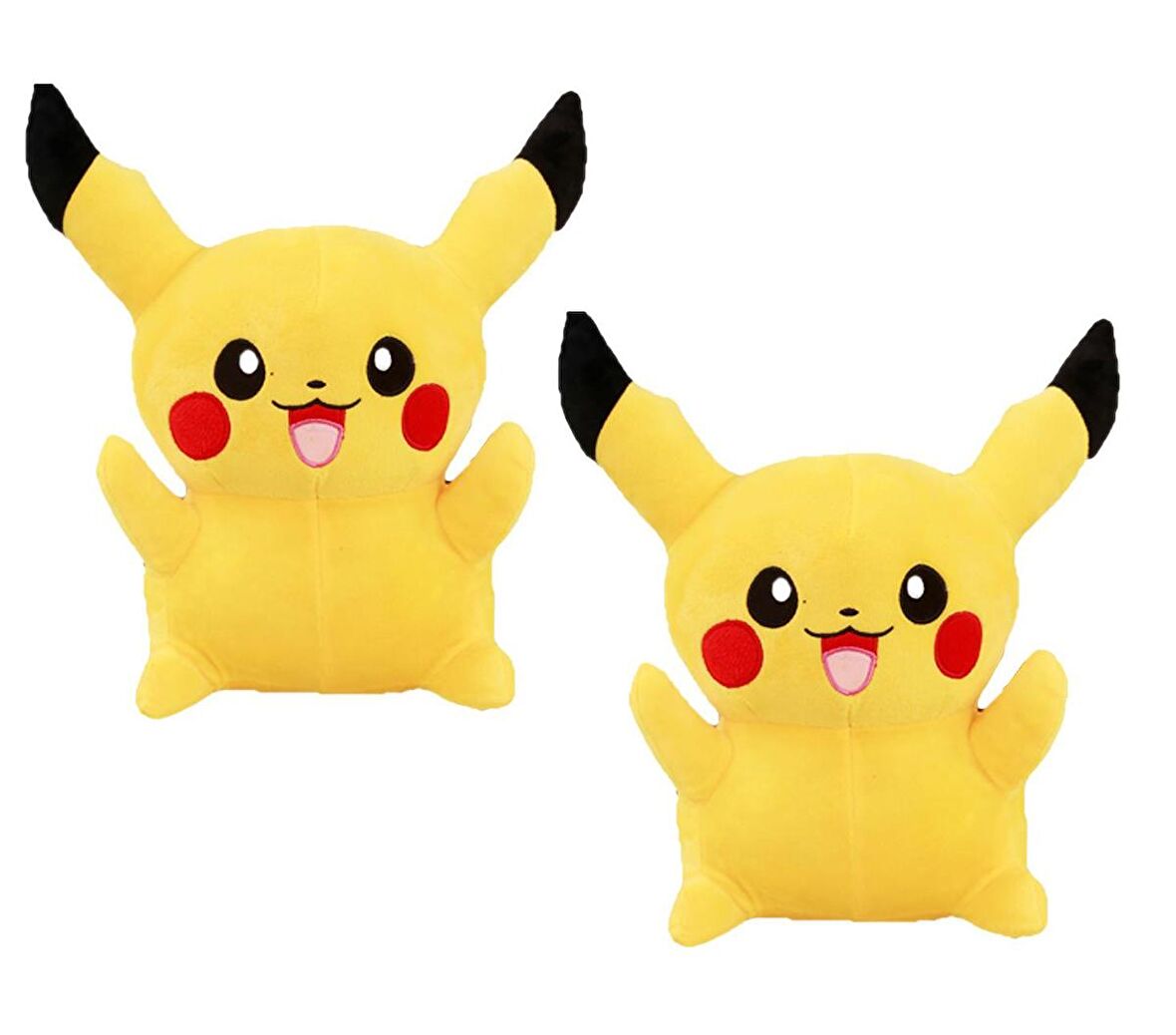 2 Adet İthal Kumaş Pokemon Go Pikachu Pikaçu Anime Figür Peluş Oyuncak Uyku & Oyun Arkadaşı 20 cm.