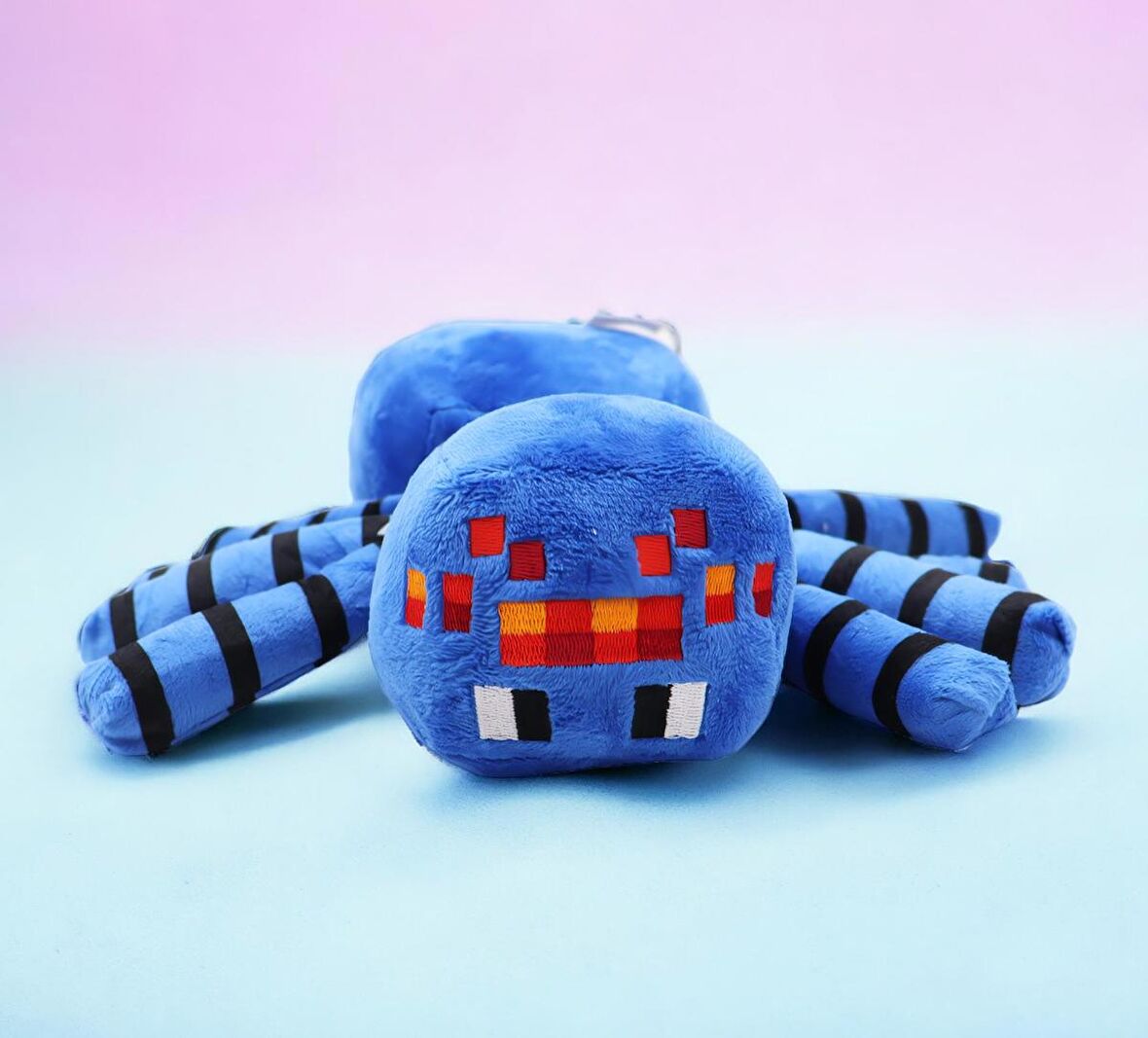 İthal Kumaş Minecraft Jinx Mojang Blue Spider Karakter Figür Peluş Oyuncak Uyku Oyun Arkadaşı 30 cm.