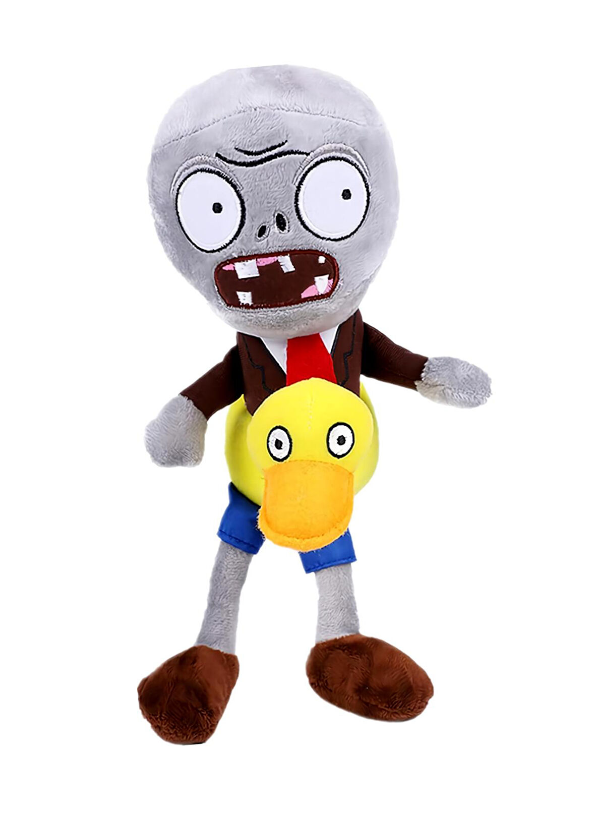 İthal Kumaş Plants vs. Zombies PVZ Serisi Sesli Karakter Figür Peluş Oyuncak Ducky Tube Zombie 28 cm