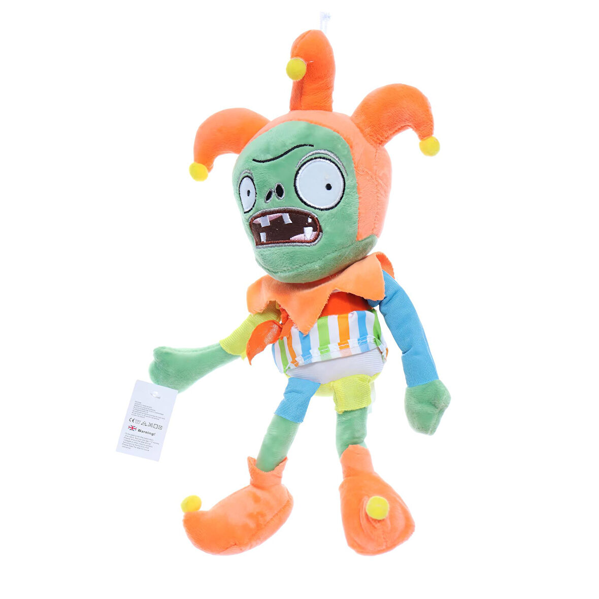 İthal Kumaş Plants vs. Zombies PVZ Serisi Sesli Karakter Figür Peluş Oyuncak Jester Zombie 28 cm.