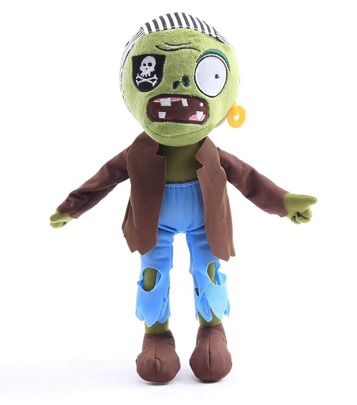 İthal Kumaş Plants vs. Zombies PVZ Serisi Sesli Karakter Figür Peluş Oyuncak Pirate Zombie 28 cm.