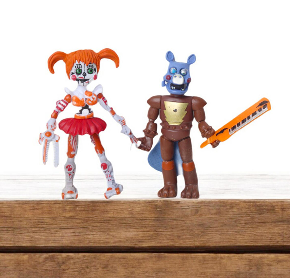 Five Nights at Freddy's FNAF Eklemli Sökülür Takılır 2’li Figür Oyuncak Seti Scrap Baby & Pigpatch