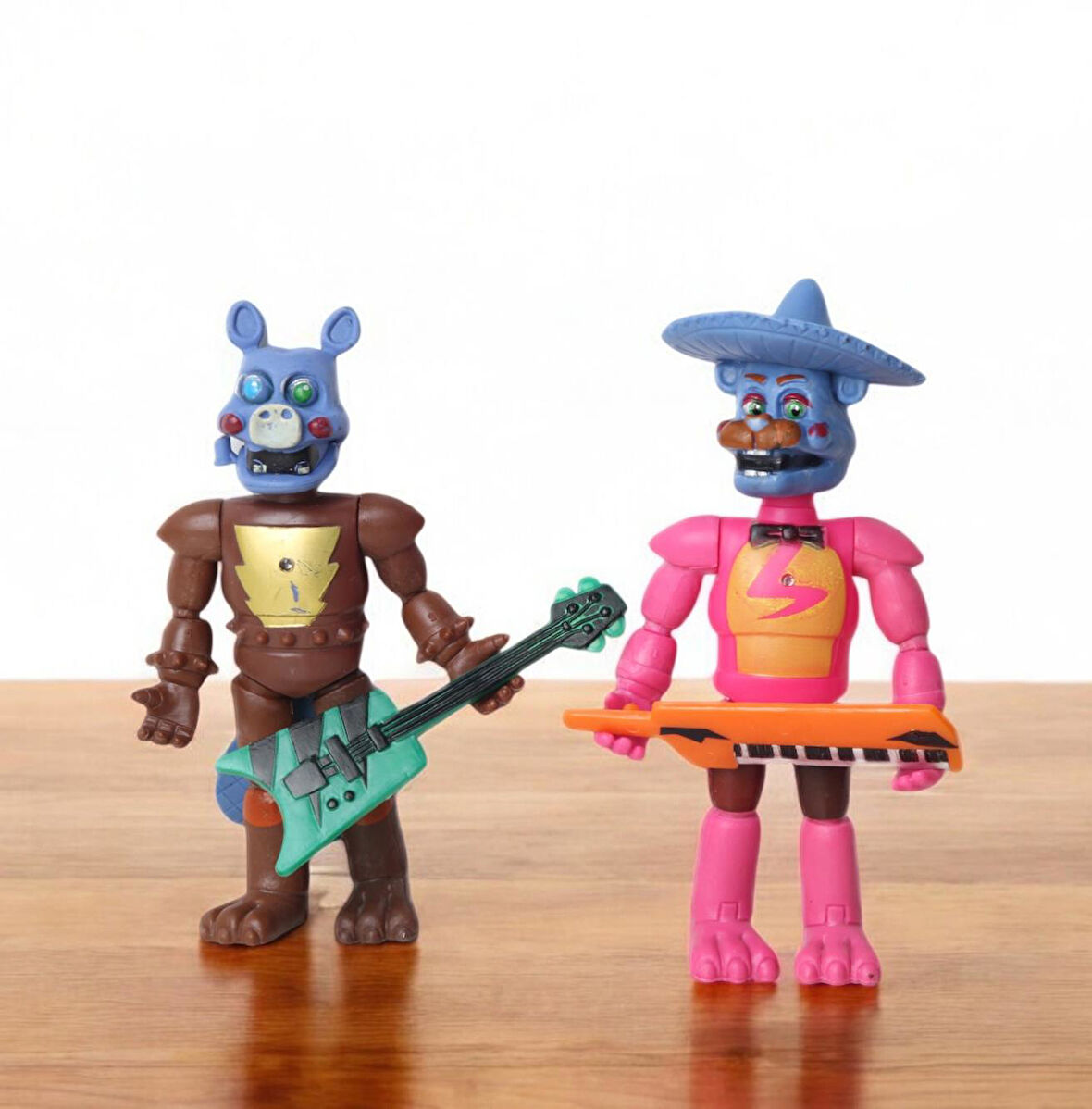 Five Nights at Freddy's FNAF Eklemli Sökülür Takılır Figür Oyuncak Seti Glamrock Freddy & Pigpatch