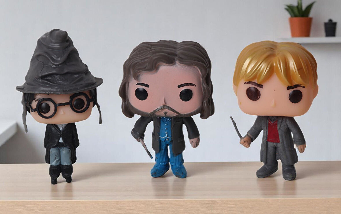 Harry Potter Pop Stil Sirius Black Ron Weasley Harry Potter 3lü Karakter Figür Oyuncak 10 cm.