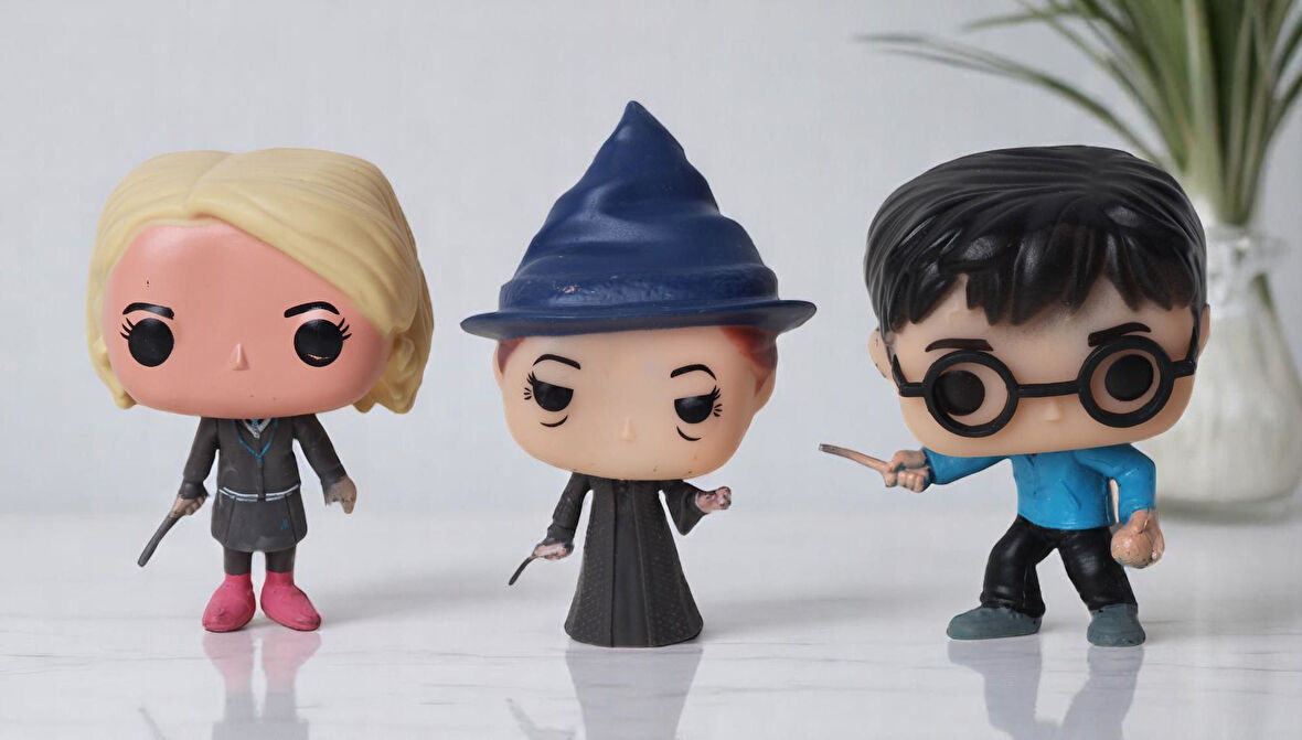 Harry Potter Pop Stil Luna Lovegood Minerva McGonagall Harry Potter 3lü Karakter Figür Oyuncak 10 cm