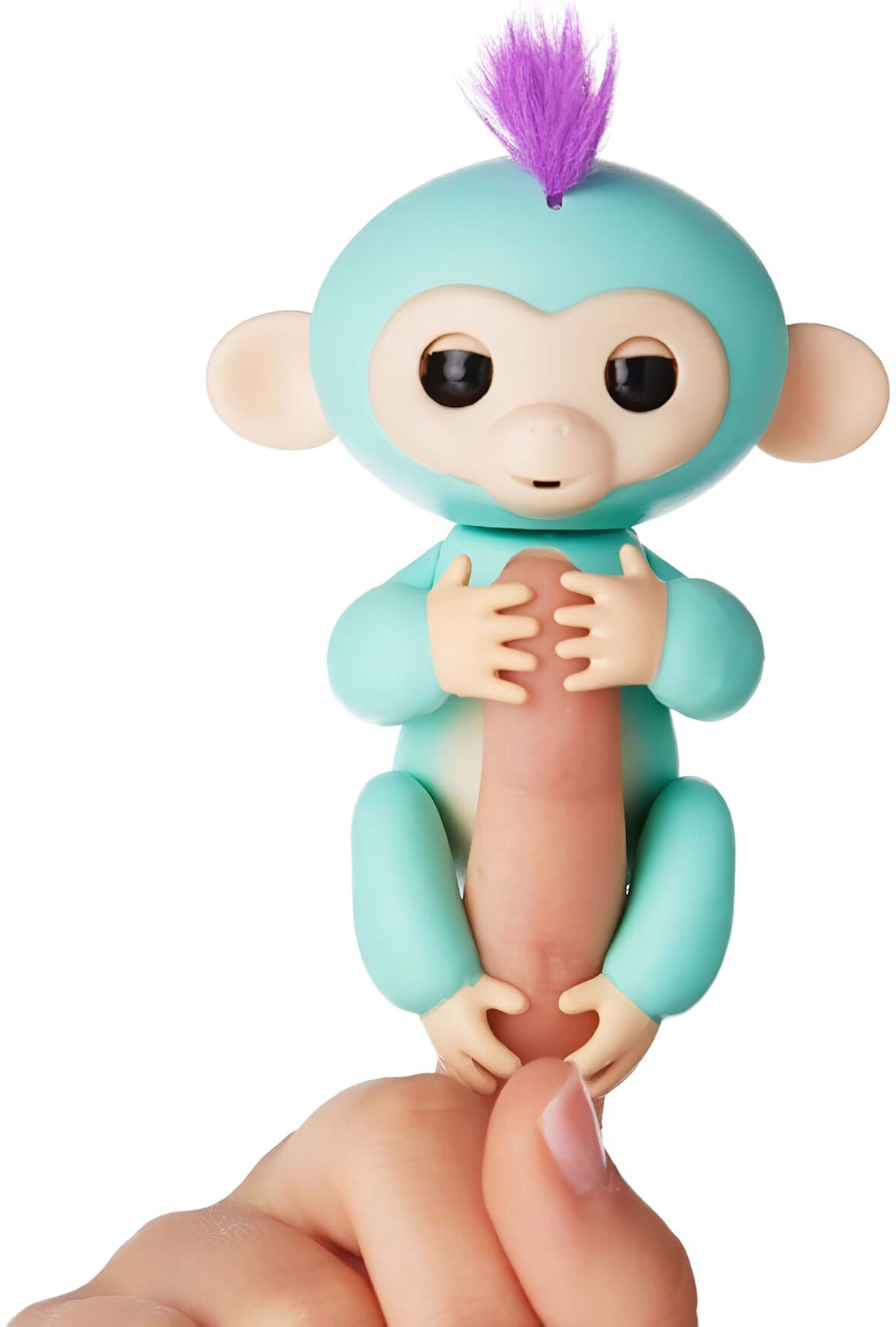 Fingerlings İnteraktif Bebek Maymun  Dokunmatik Refleksli Işıklı & Sesli Geliştirici Oyuncak Turkuaz