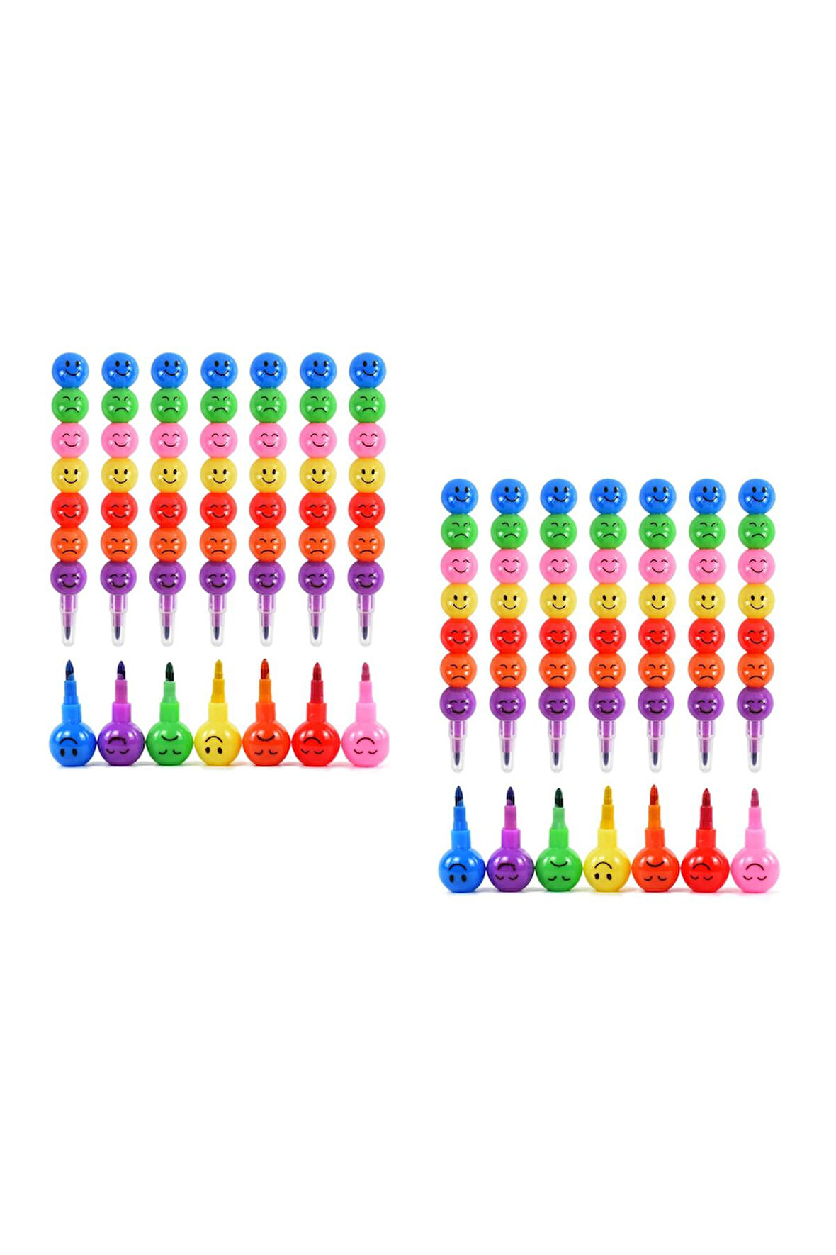 20 Adet Eğlenceli Emoji Yumurtlayan Renkli Boya Kalemi  Karne Hediyesi – Öğrenciye Hediye Kalem Seti