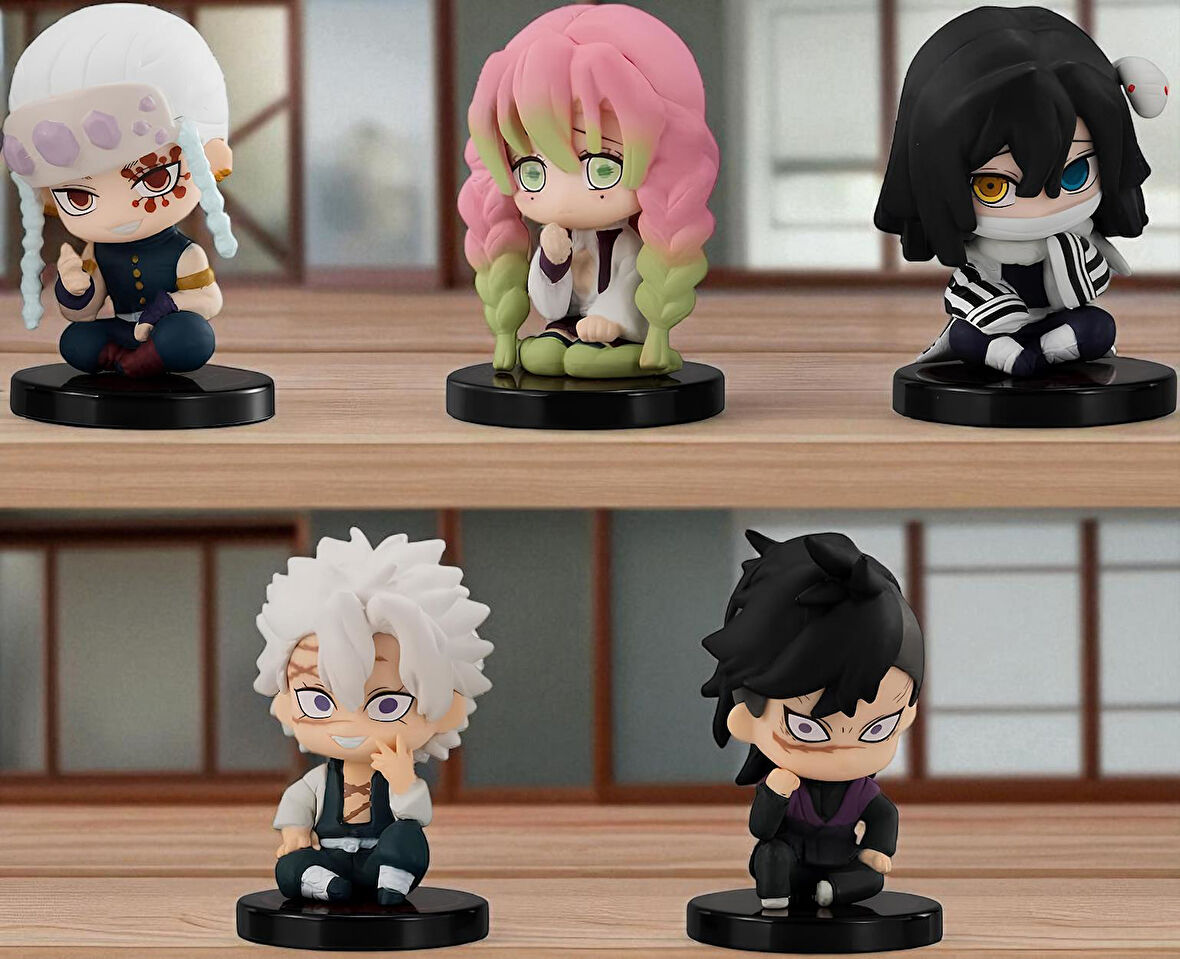 Demon Slayer İblis Avcıları İblis Keser 5’li Anime Figür Koleksiyon Oyuncak Seti Tengen Mitsuri 5 cm