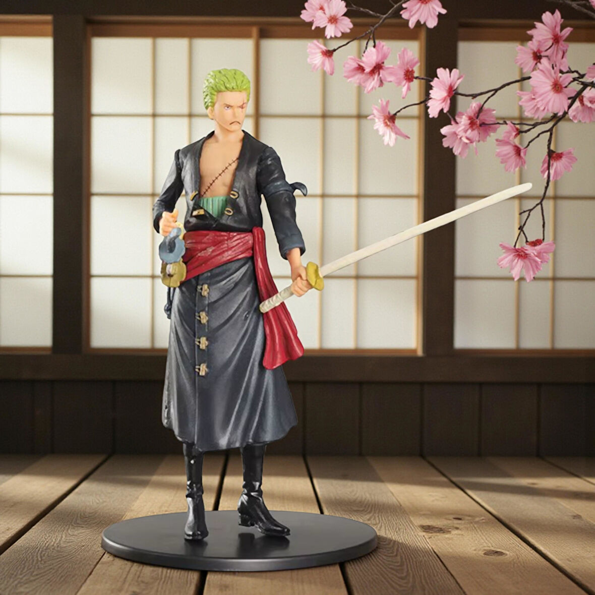 One Piece Roronao Zoro Anime Karakter Figür Oyuncak Koleksiyonluk Dekoratif Biblo 15 cm. Hediye Seti