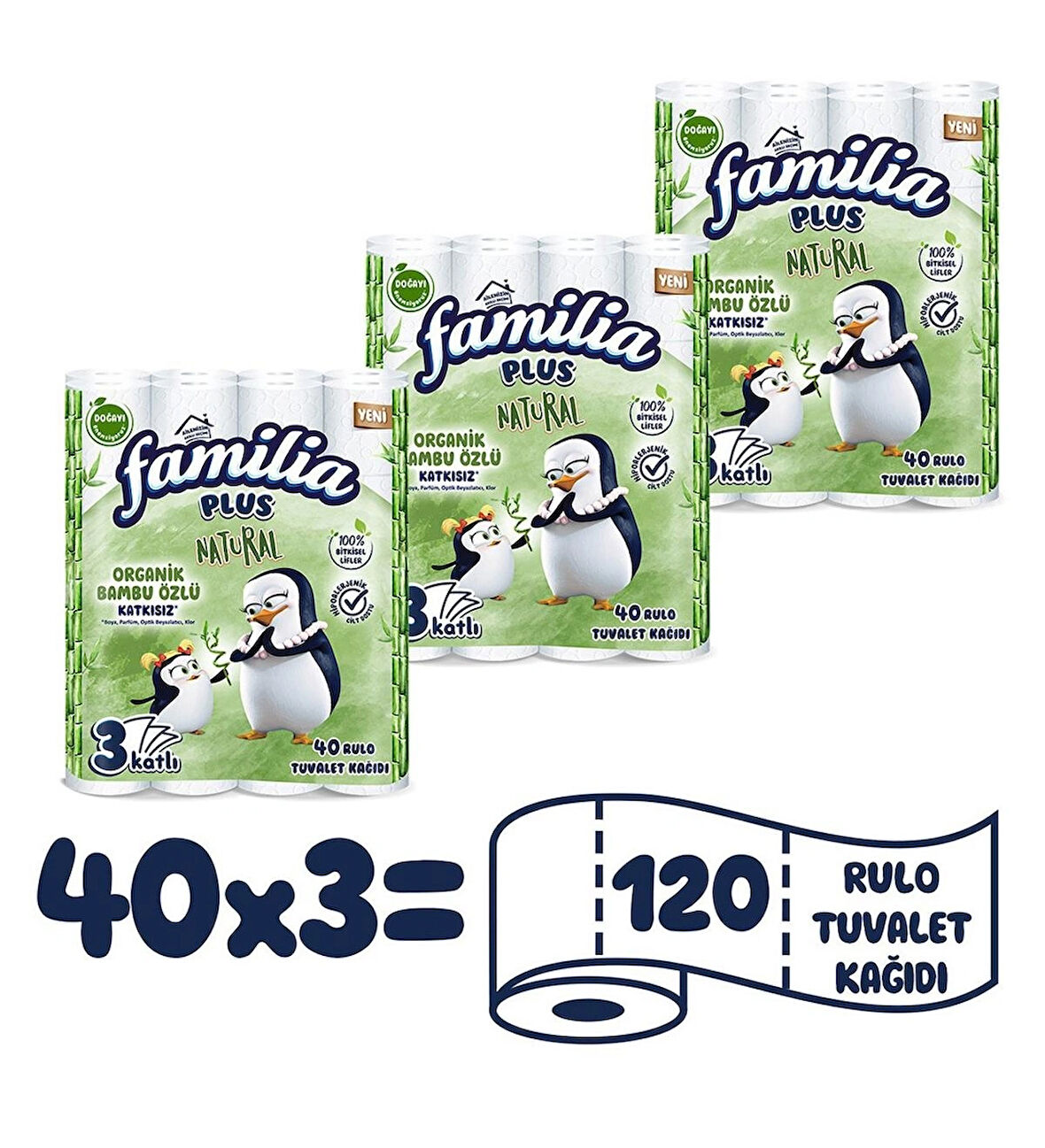 Familia Plus Natural 120 Rulo Tuvalet Kağıdı 